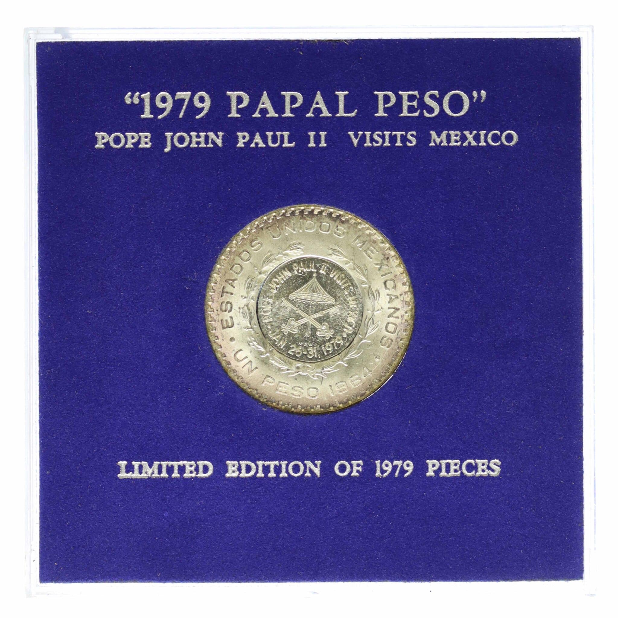 mexiko-silbermuenzen-uebrige-welt - Mexiko Peso 1964 "1979 Papal Peso"