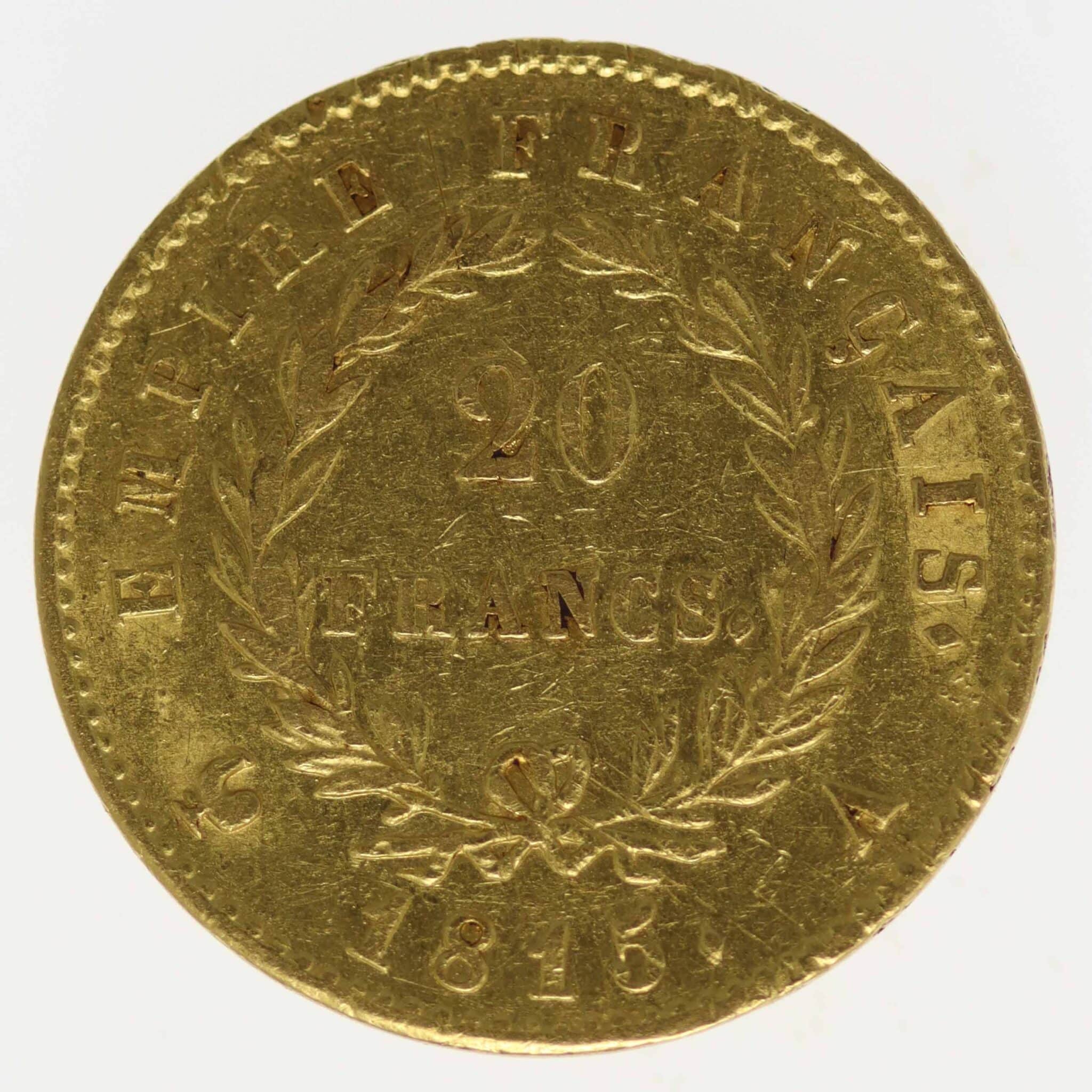 frankreich - Frankreich Napoleon I. 20 Francs 1815 A