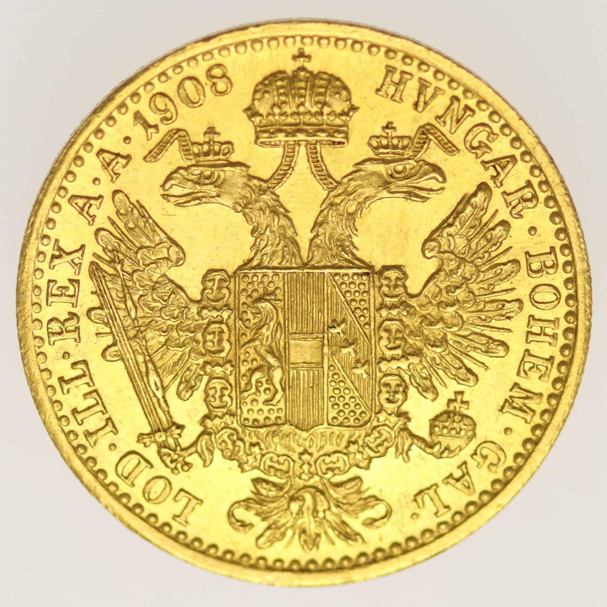 oesterreich - Österreich Kaiserreich Franz Joseph I. Dukat 1908