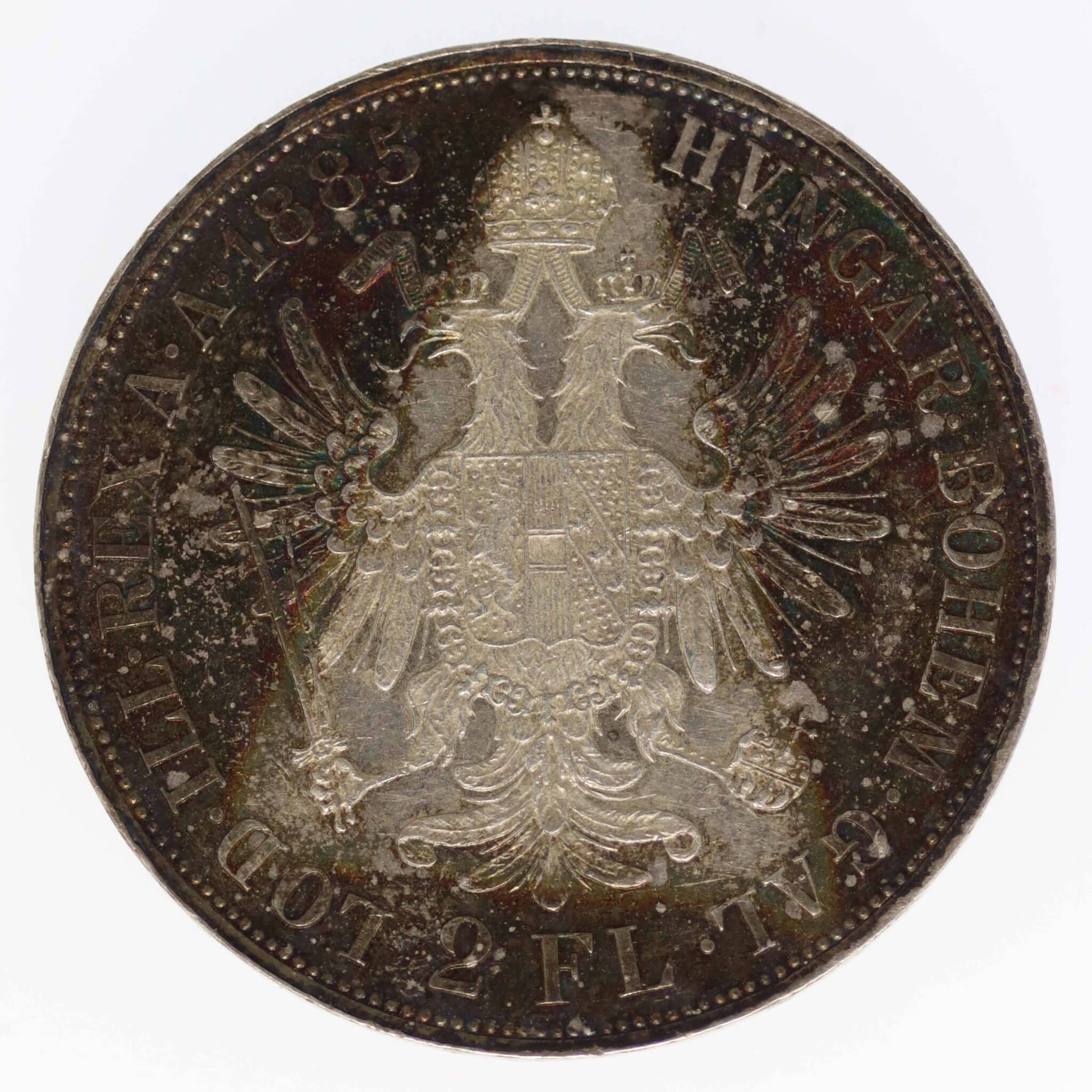 oesterreich-silbermuenzen-uebriges-europa - Österreich Kaiserreich Franz Joseph I. 2 Florin 1885