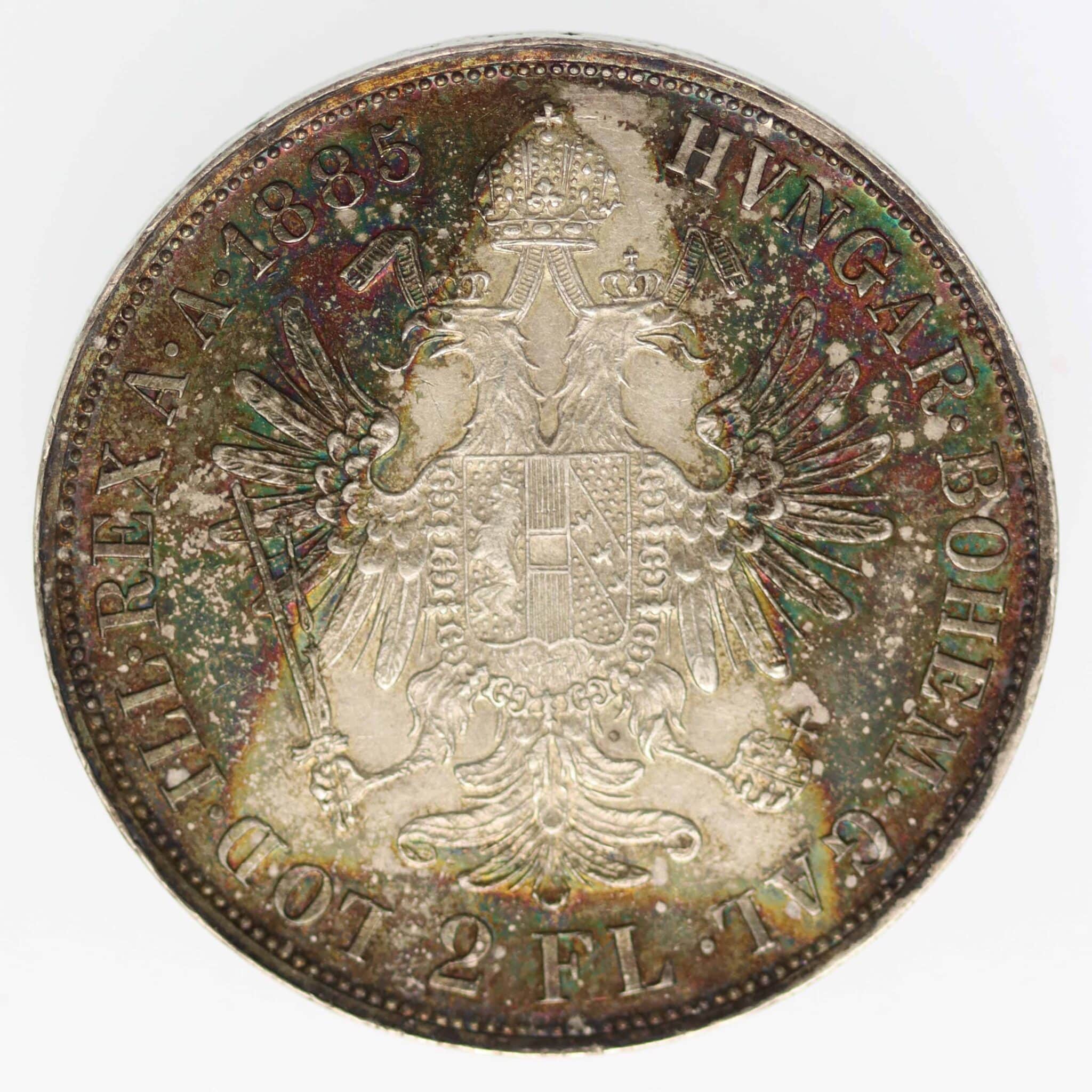 oesterreich-silbermuenzen-uebriges-europa - Österreich Kaiserreich Franz Joseph I. 2 Florin 1885