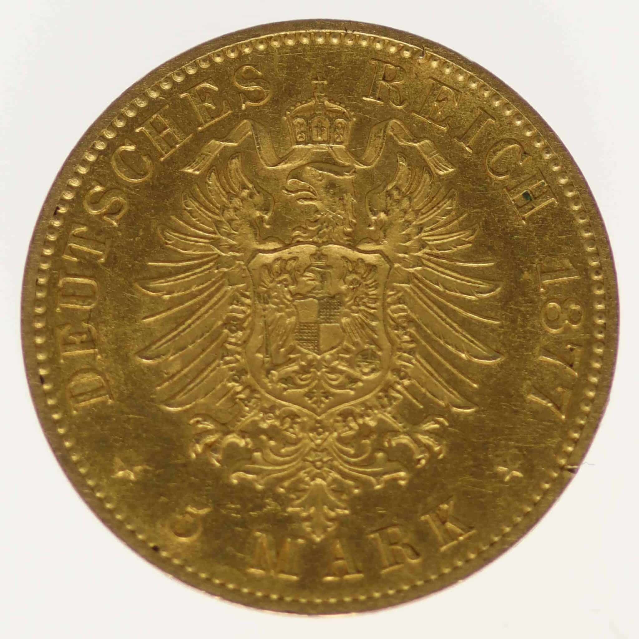 deutsches-kaiserreich-ab-1871 - Preussen Wilhelm I. 5 Mark 1877 B