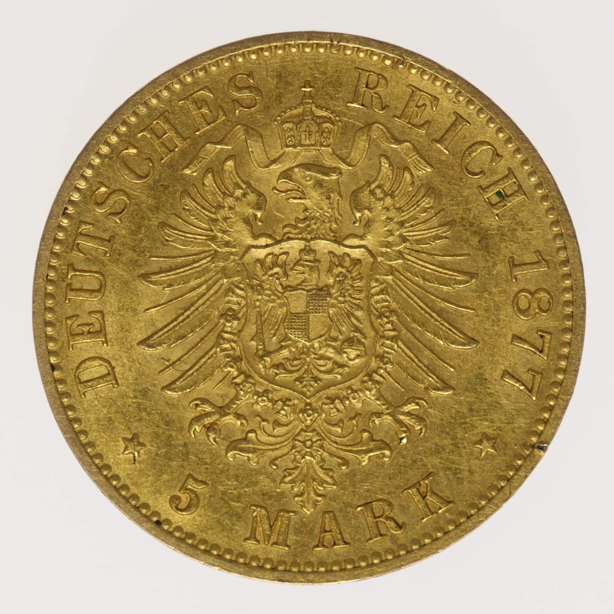 deutsches-kaiserreich-ab-1871 - Preussen Wilhelm I. 5 Mark 1877 B