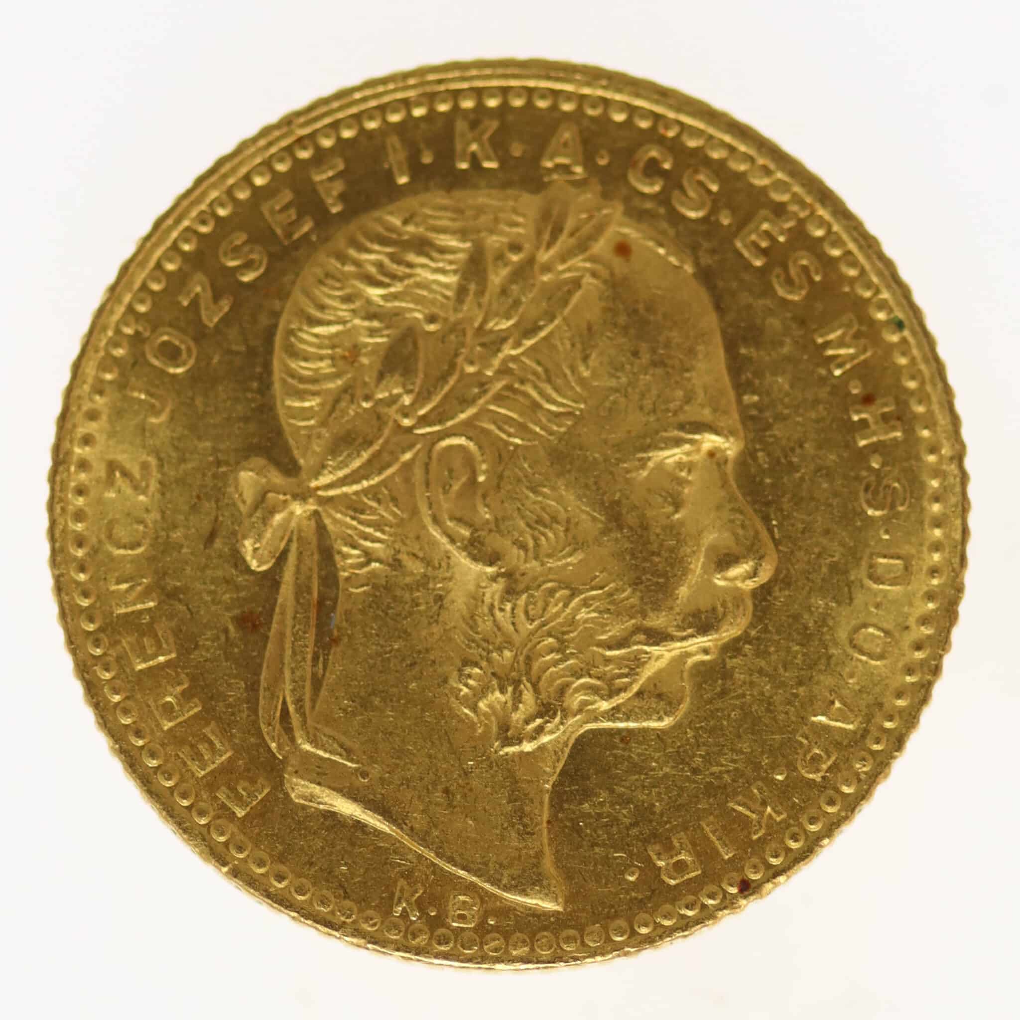 ungarn, oesterreich - Österreich Kaiserreich Franz Joseph I. 8 Forint 1880 KB