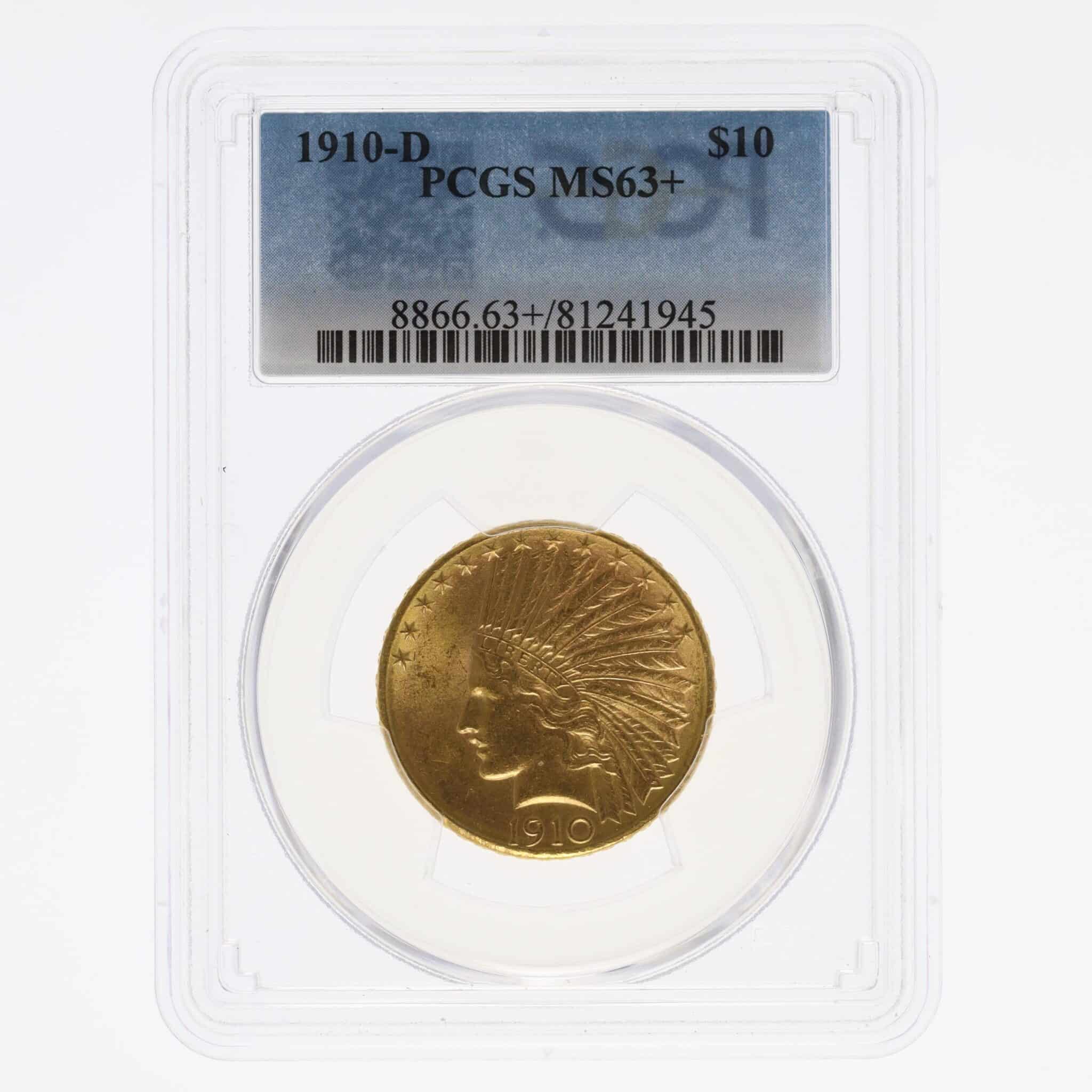 usa - USA 10 Dollars 1910 D Indianer