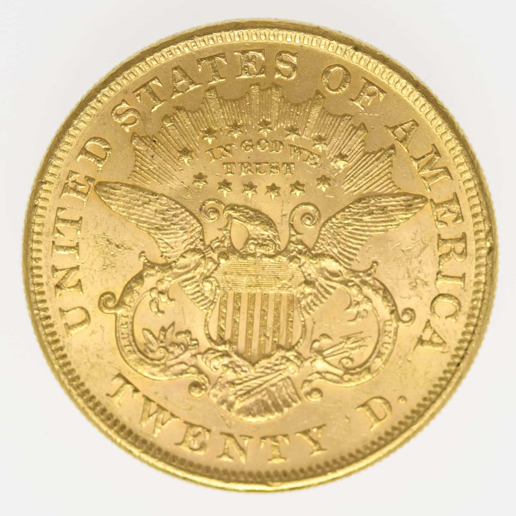 usa - USA 20 Dollars 1873 Liberty / Kopf