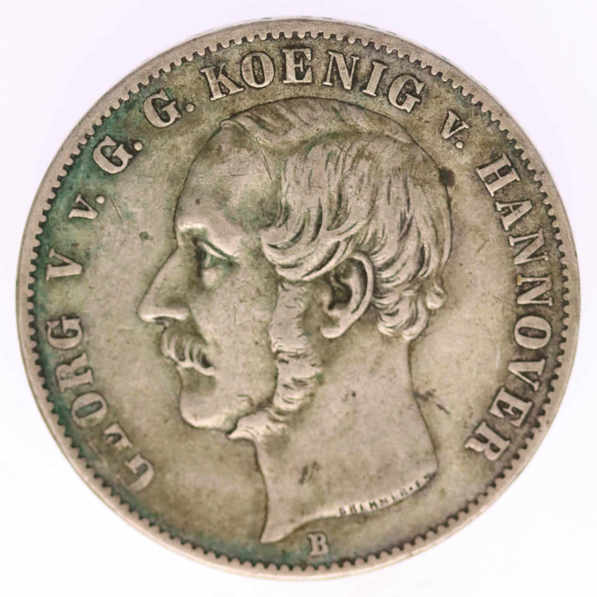 altdeutschland-deutsche-silbermuenzen - Braunschweig Calenberg Hannover Georg V. Vereinstaler 1855