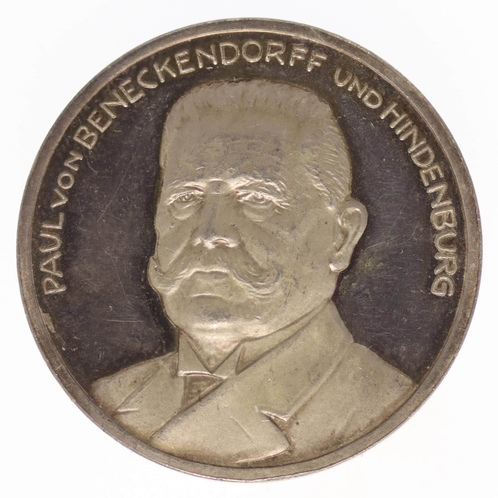 weimarer-republik-deutsche-silbermuenzen - Weimarer Republik von Hindenburg Silbermedaille 1925