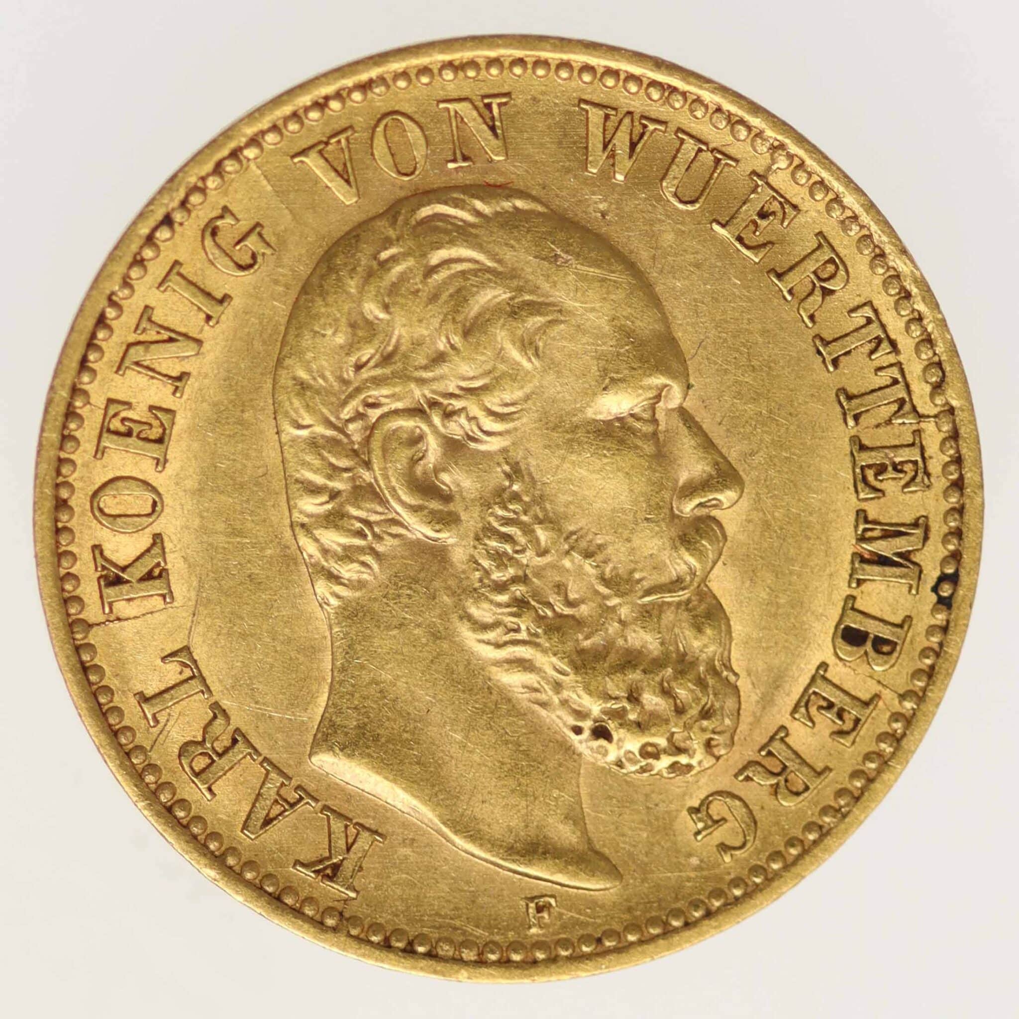 deutsches-kaiserreich-ab-1871 - Württemberg Karl 5 Mark 1877