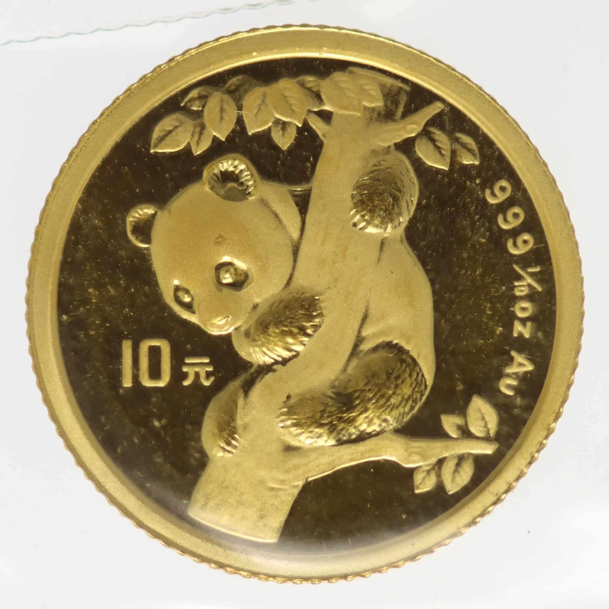 china - China Panda 10 Yuan 1996 1/10 Unze