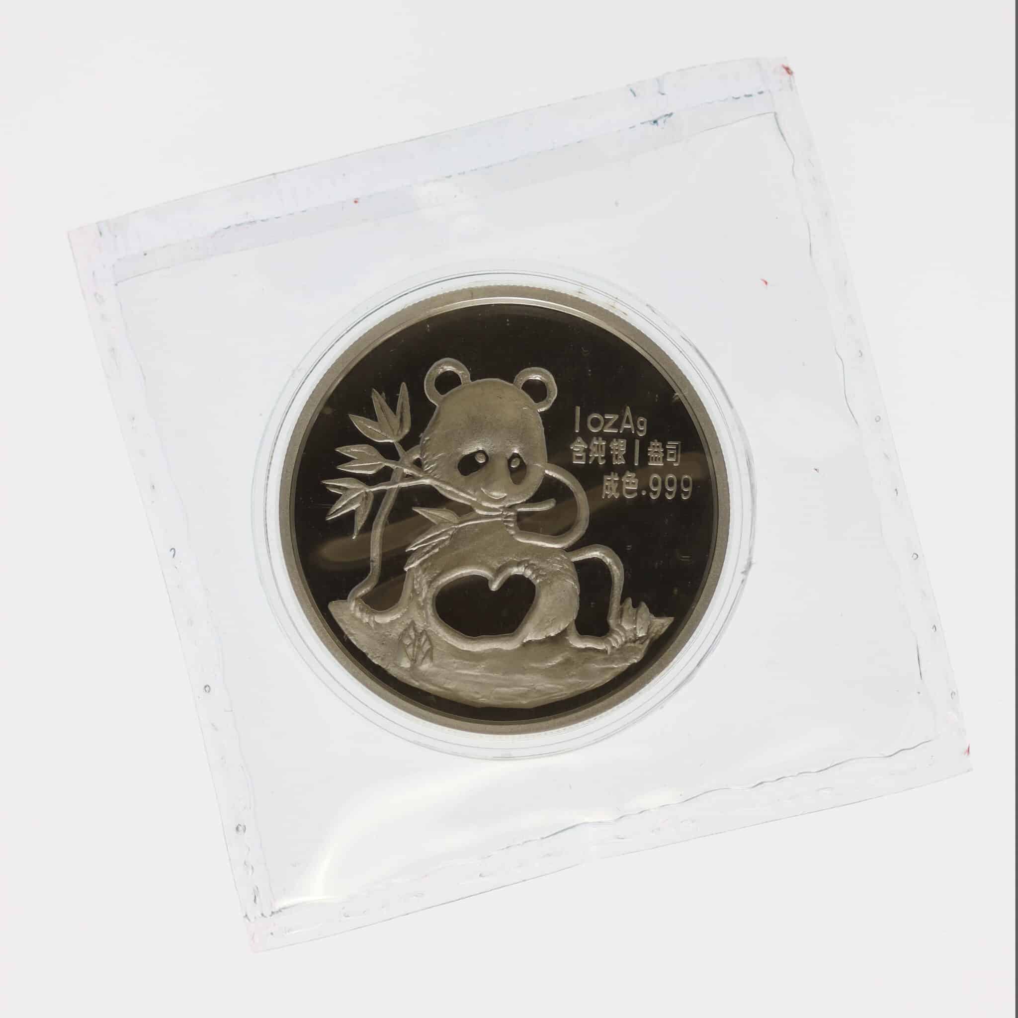 china-silbermuenzen-uebrige-welt - China Panda Silbermedaille 1 Unze 1991