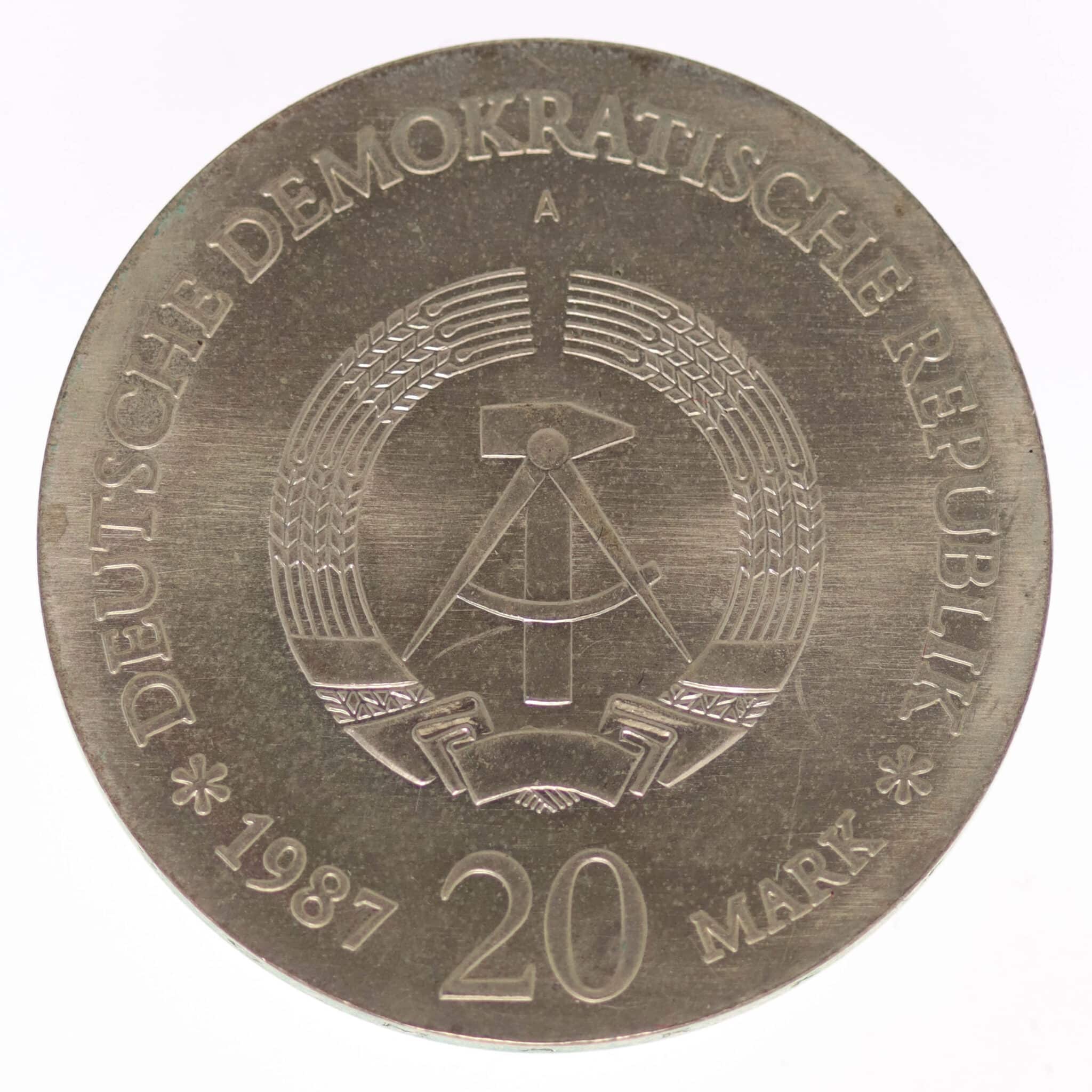 ddr-deutsche-silbermuenzen - DDR 20 Mark 1987 Stadtsiegel Berlin