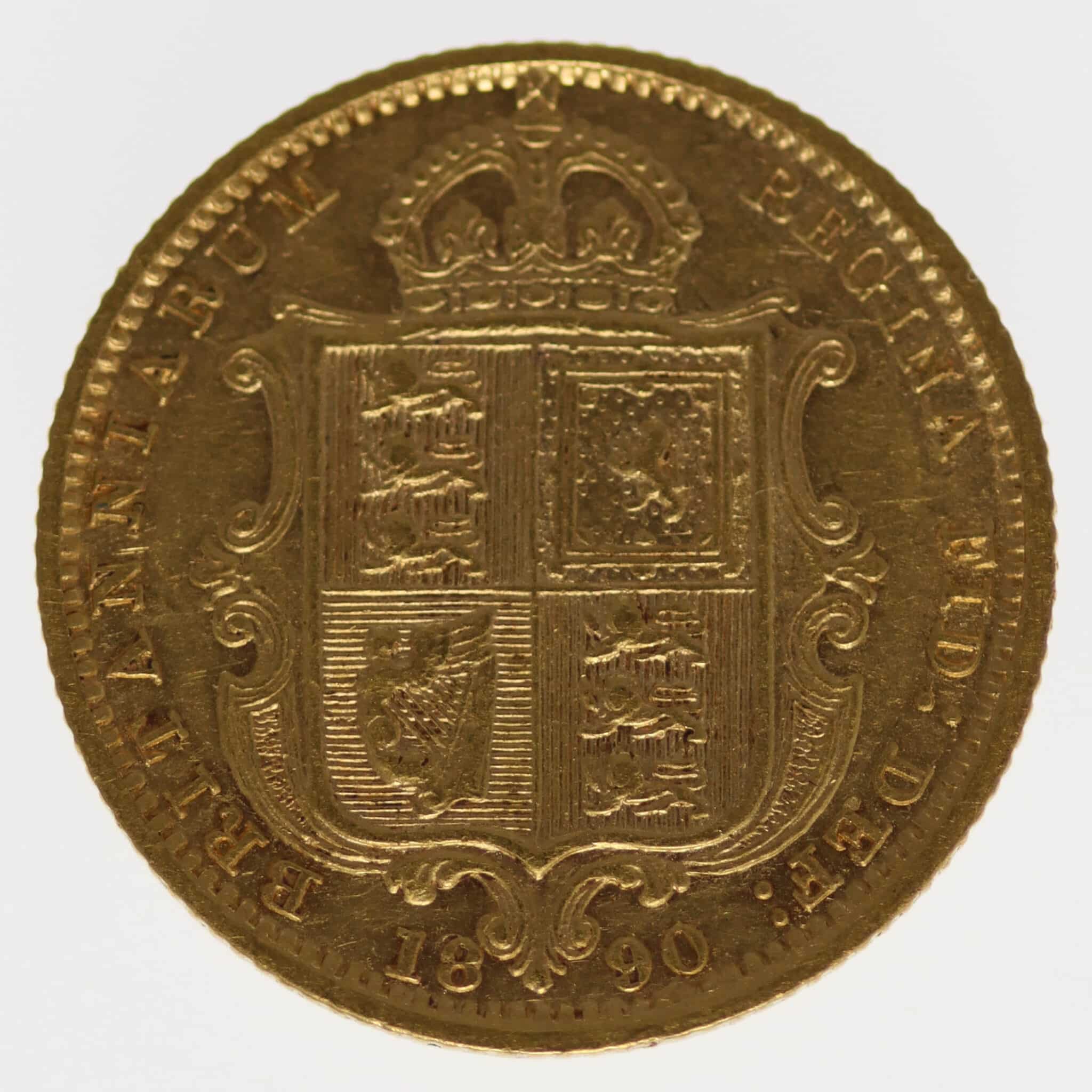 grossbritannien - Großbritannien Victoria 1/2 Sovereign 1890