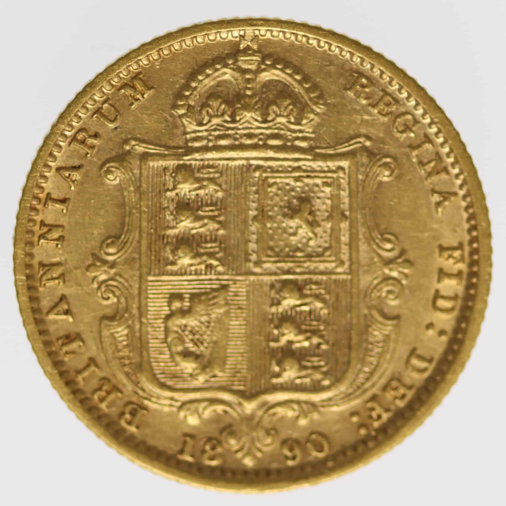grossbritannien - Großbritannien Victoria 1/2 Sovereign 1890