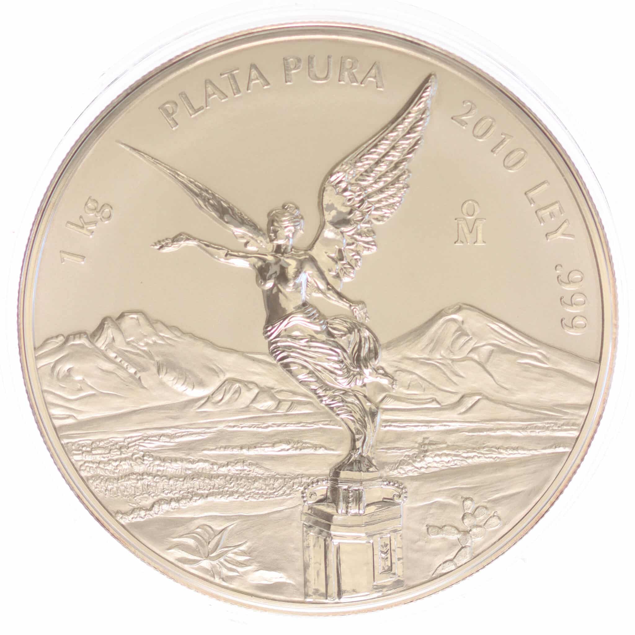 mexiko-silbermuenzen-uebrige-welt - Mexiko Silbermünze 1 Kilogramm 2010 Libertad prooflike