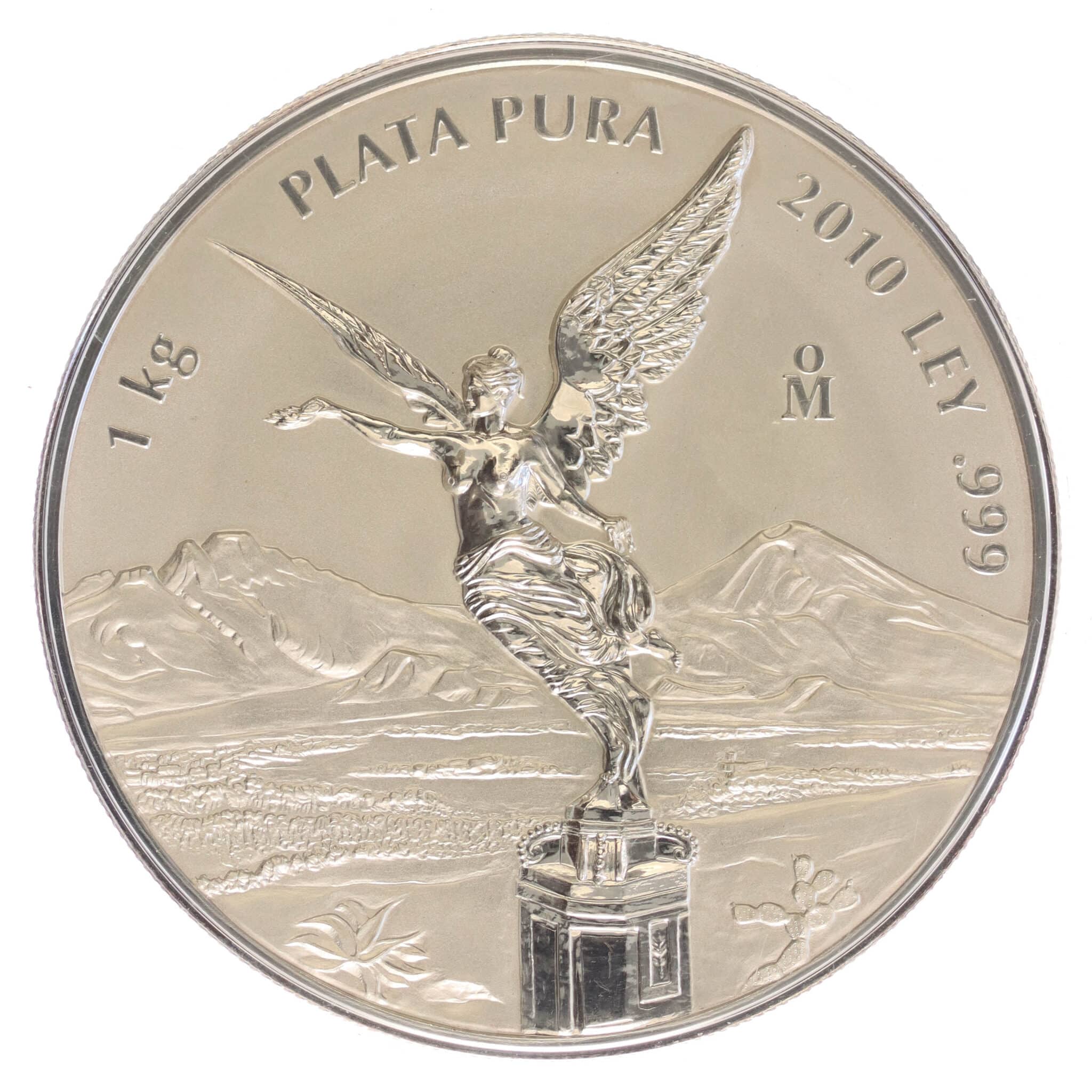 mexiko-silbermuenzen-uebrige-welt - Mexiko Silbermünze 1 Kilogramm 2010 Libertad prooflike