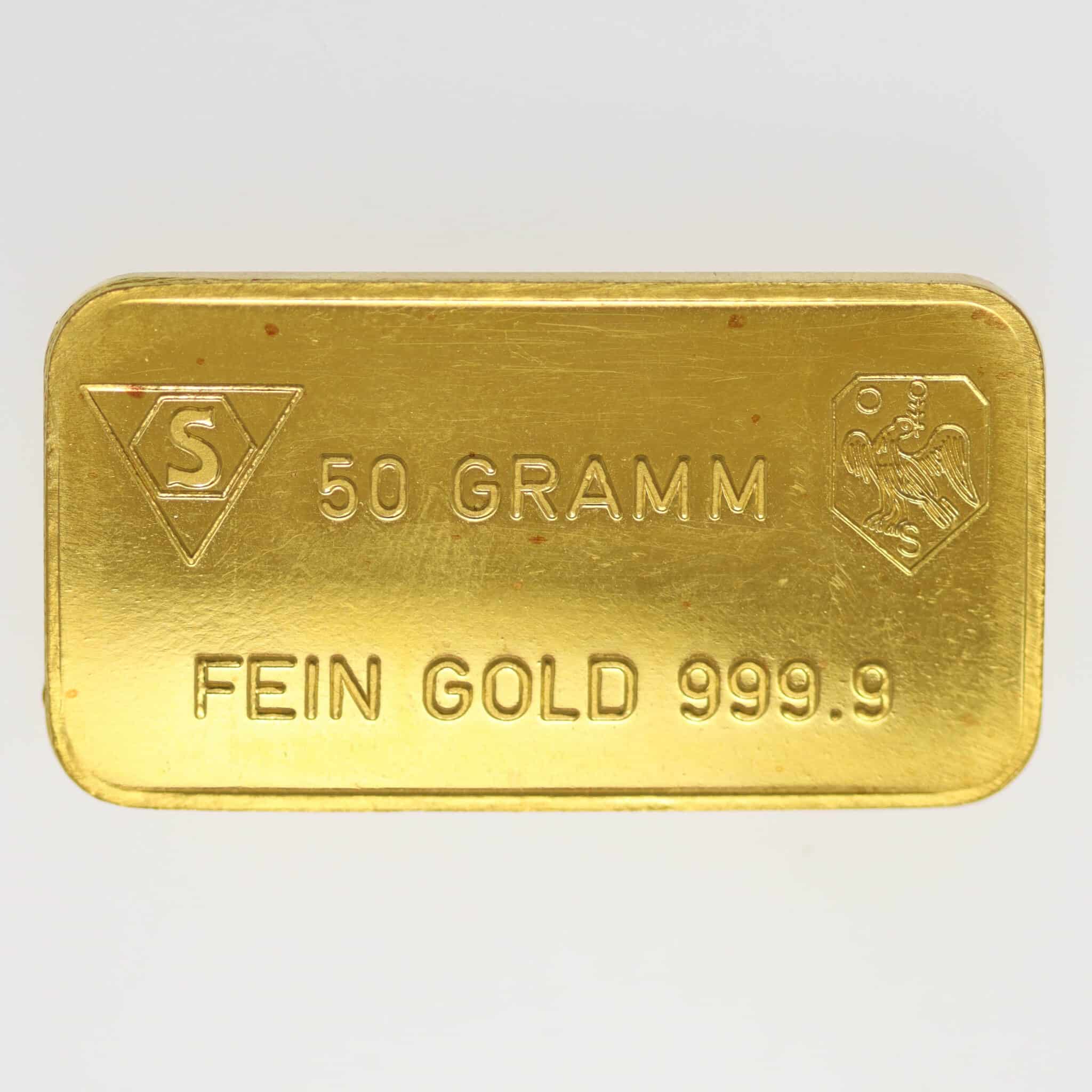 goldbarren - Goldbarren 50 Gramm Schöne Edelmetaal B.V.