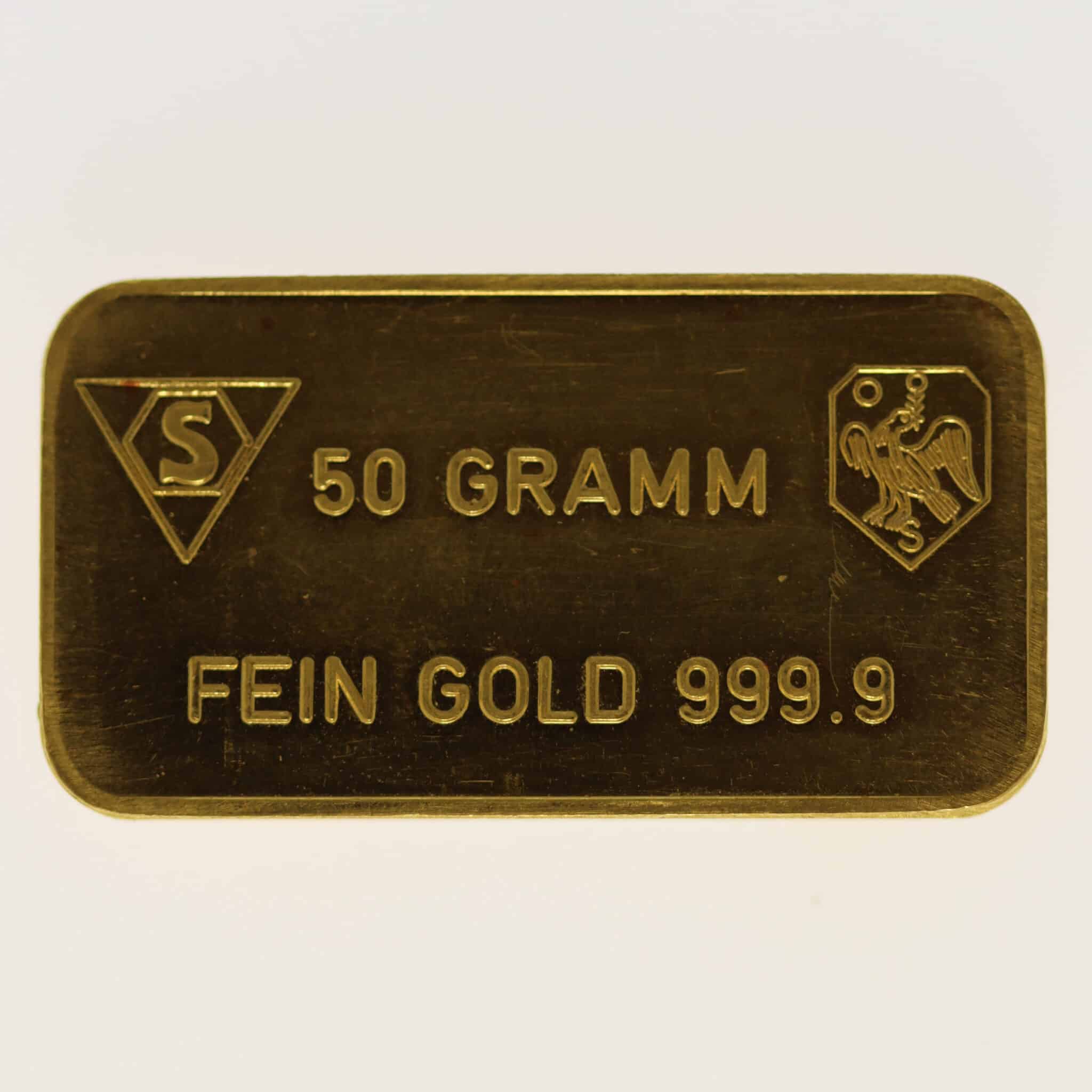 goldbarren - Goldbarren 50 Gramm Schöne Edelmetaal B.V.