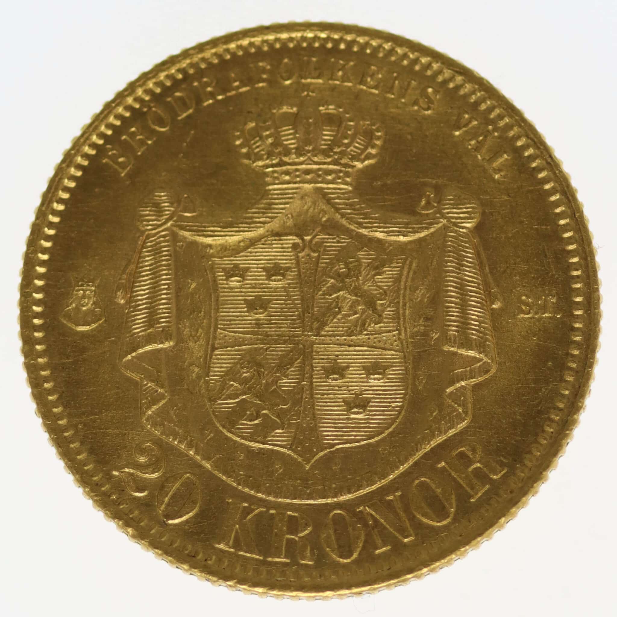 schweden - Schweden Oskar II. 20 Kronen 1874 ST