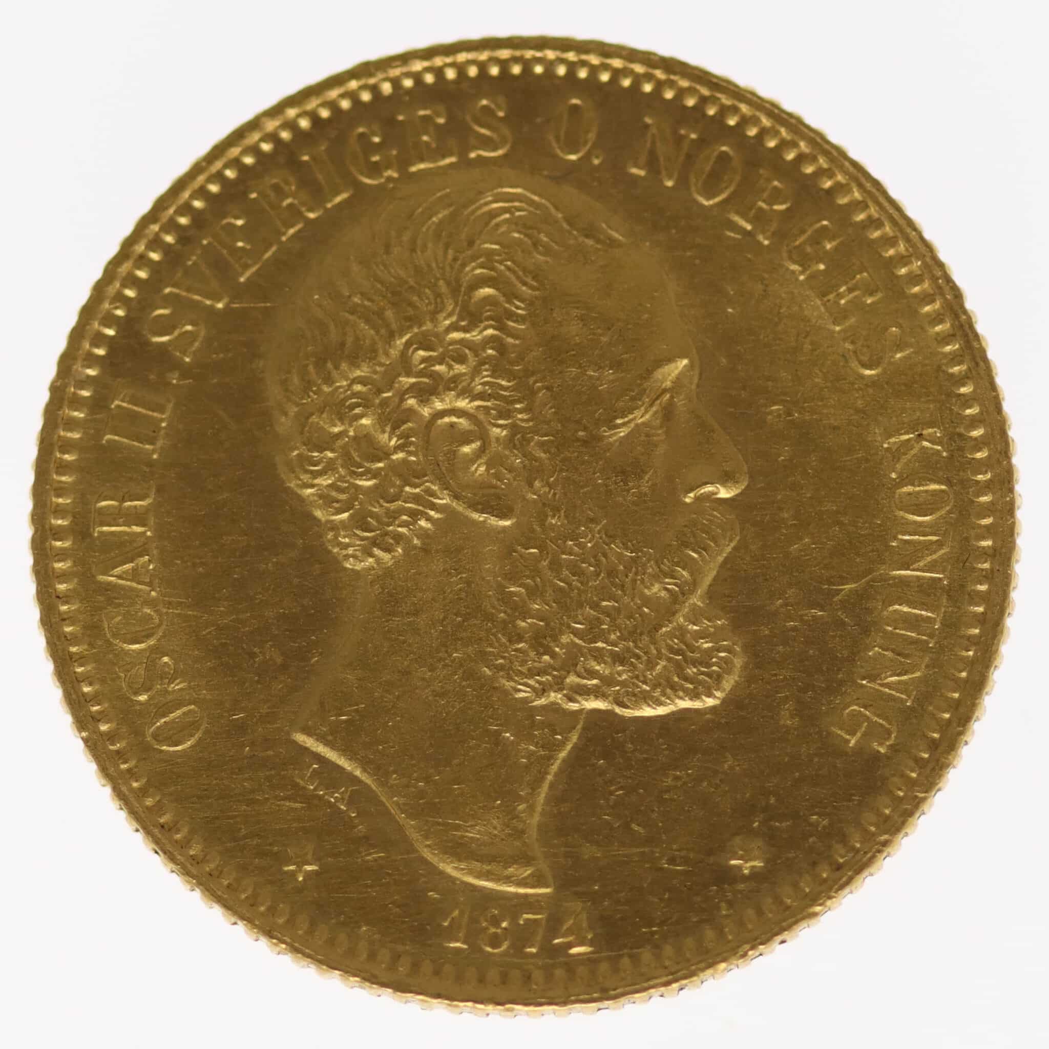 schweden - Schweden Oskar II. 20 Kronen 1874 ST