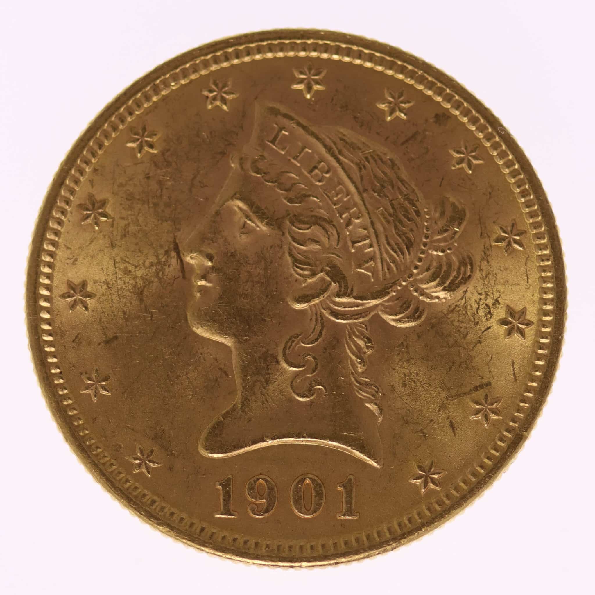 usa - USA 10 Dollars 1901 Liberty / Kopf