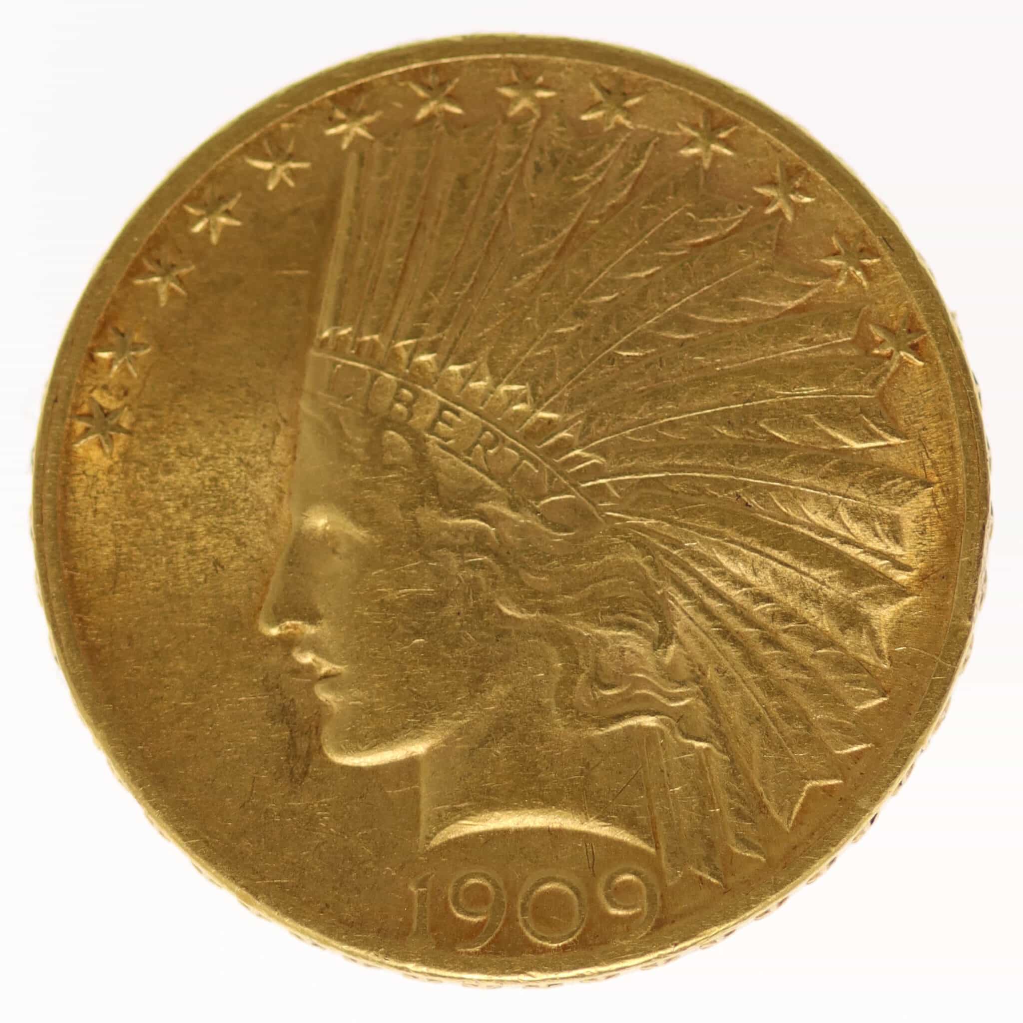 usa - USA 10 Dollars 1909 S Indianer