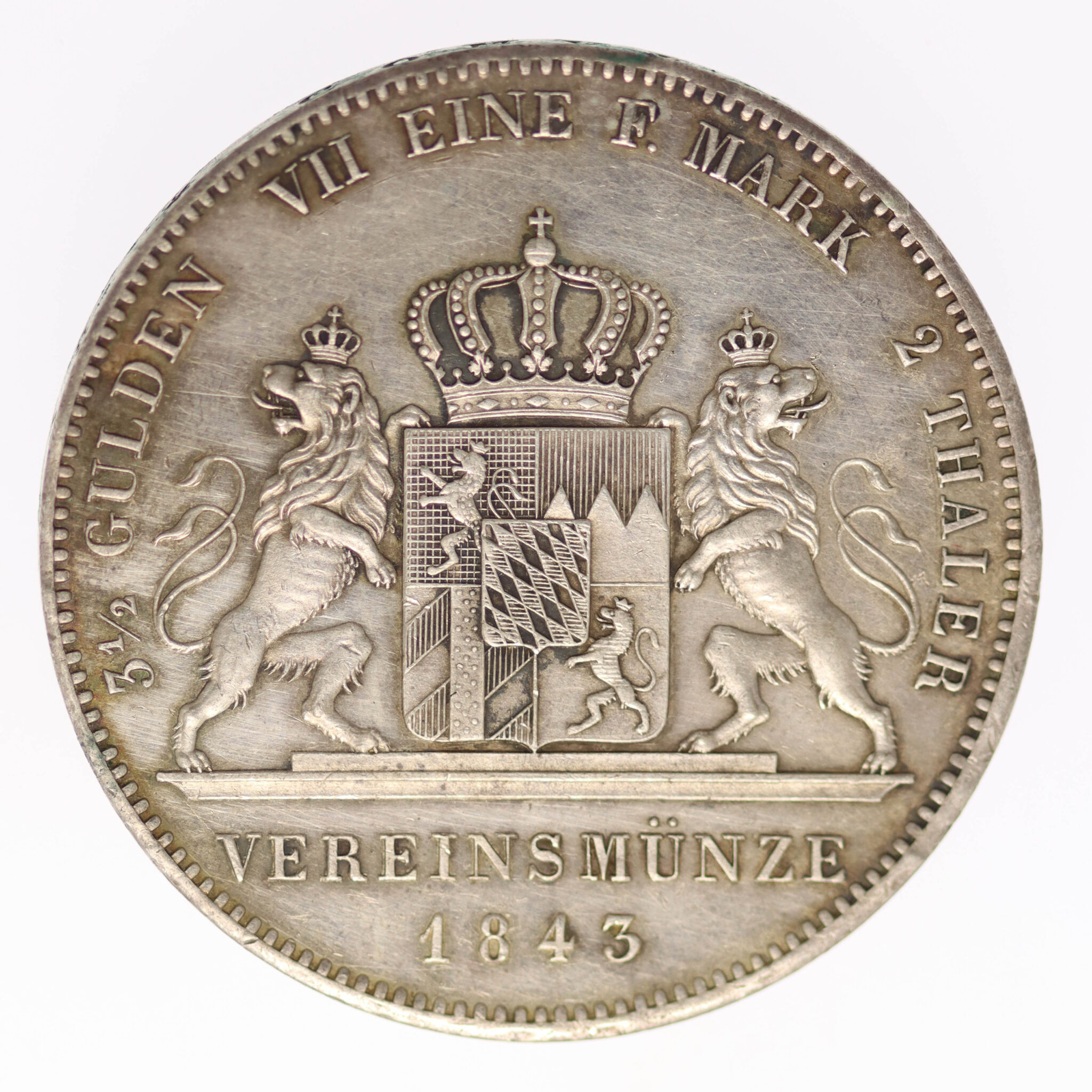 altdeutschland-deutsche-silbermuenzen - Bayern Ludwig I. Doppeltaler 1843