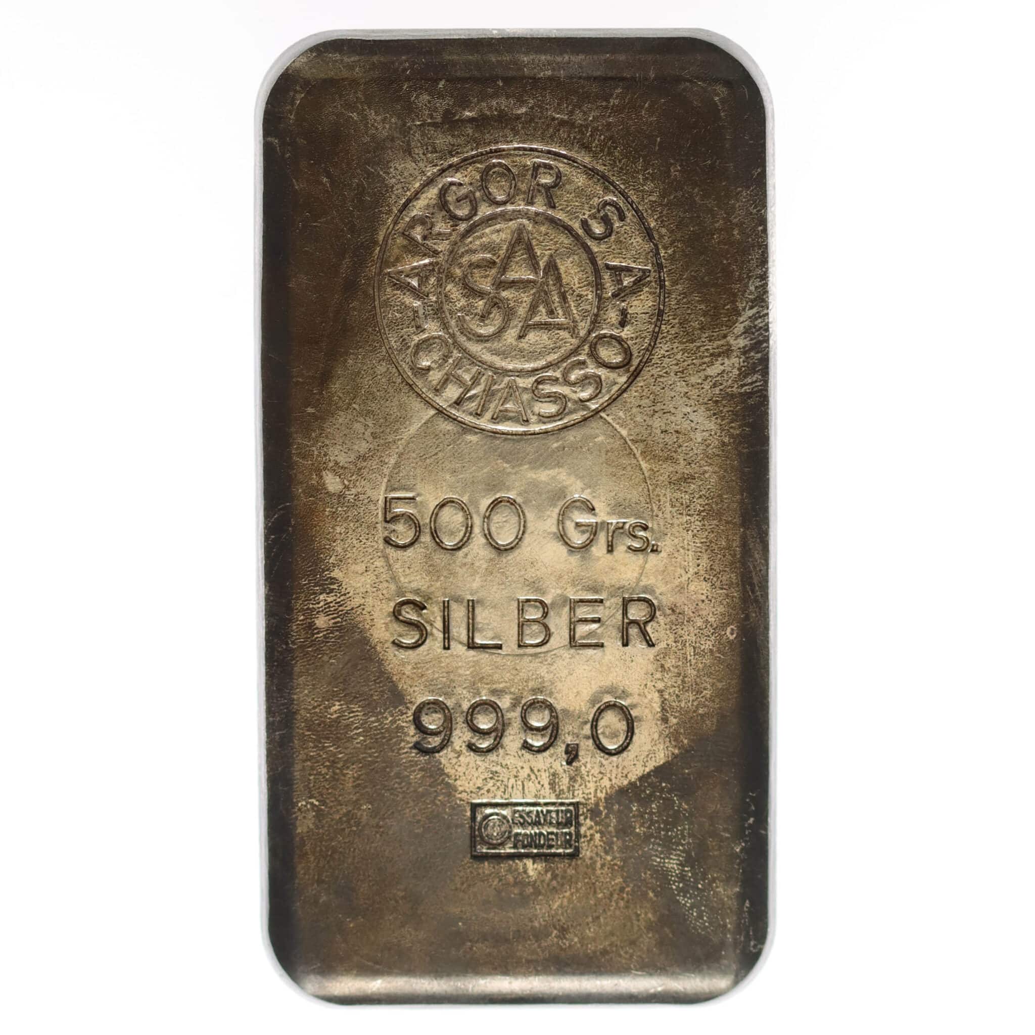 silberbarren - Silberbarren 500 Gramm Argor Chiasso