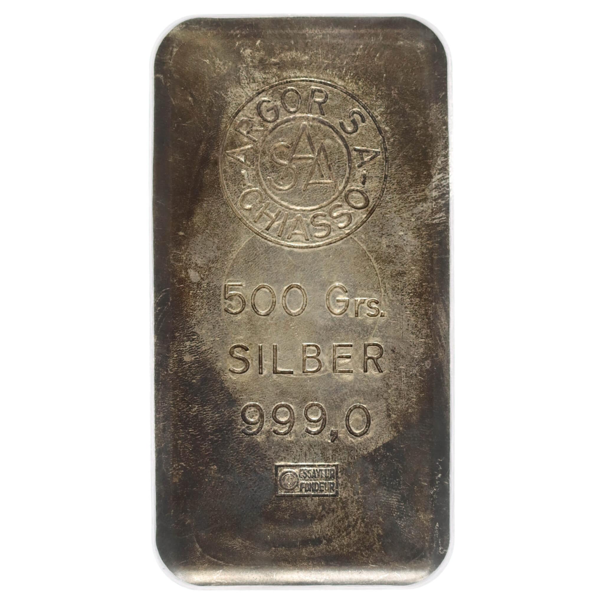 silberbarren - Silberbarren 500 Gramm Argor Chiasso