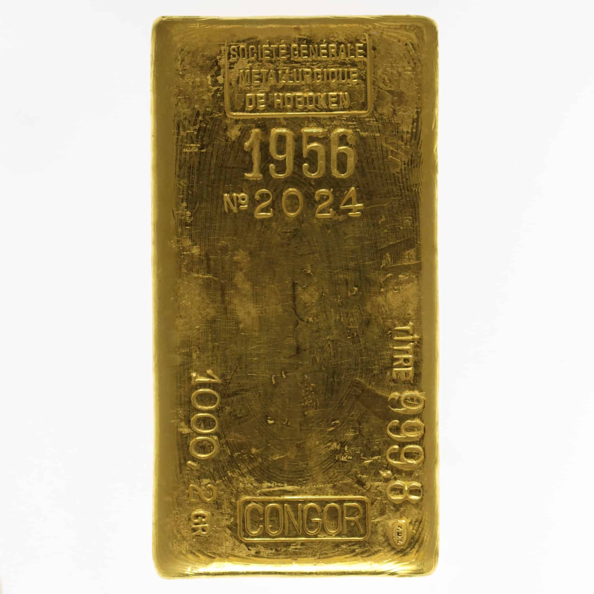 goldbarren - Goldbarren 1000 Gramm Belgien Société Générale Métallurgique de Hoboken