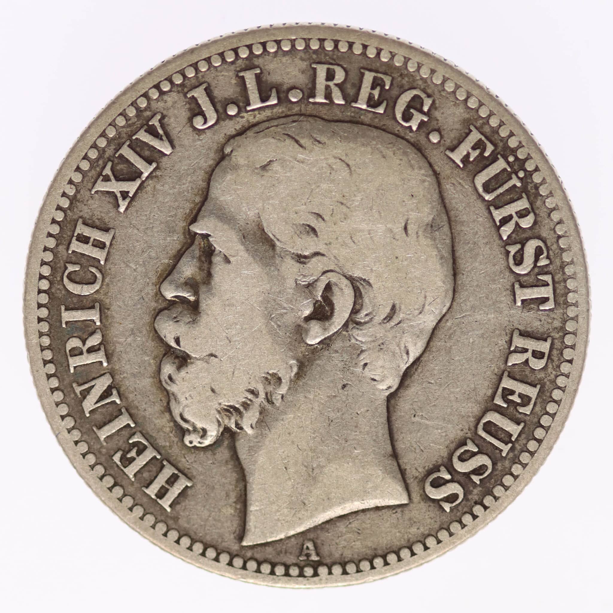 deutsches-kaiserreich-ab-1871-deutsche-silbermuenzen - Reuss jüngere Linie Heinrich XIV. 2 Mark 1884 A