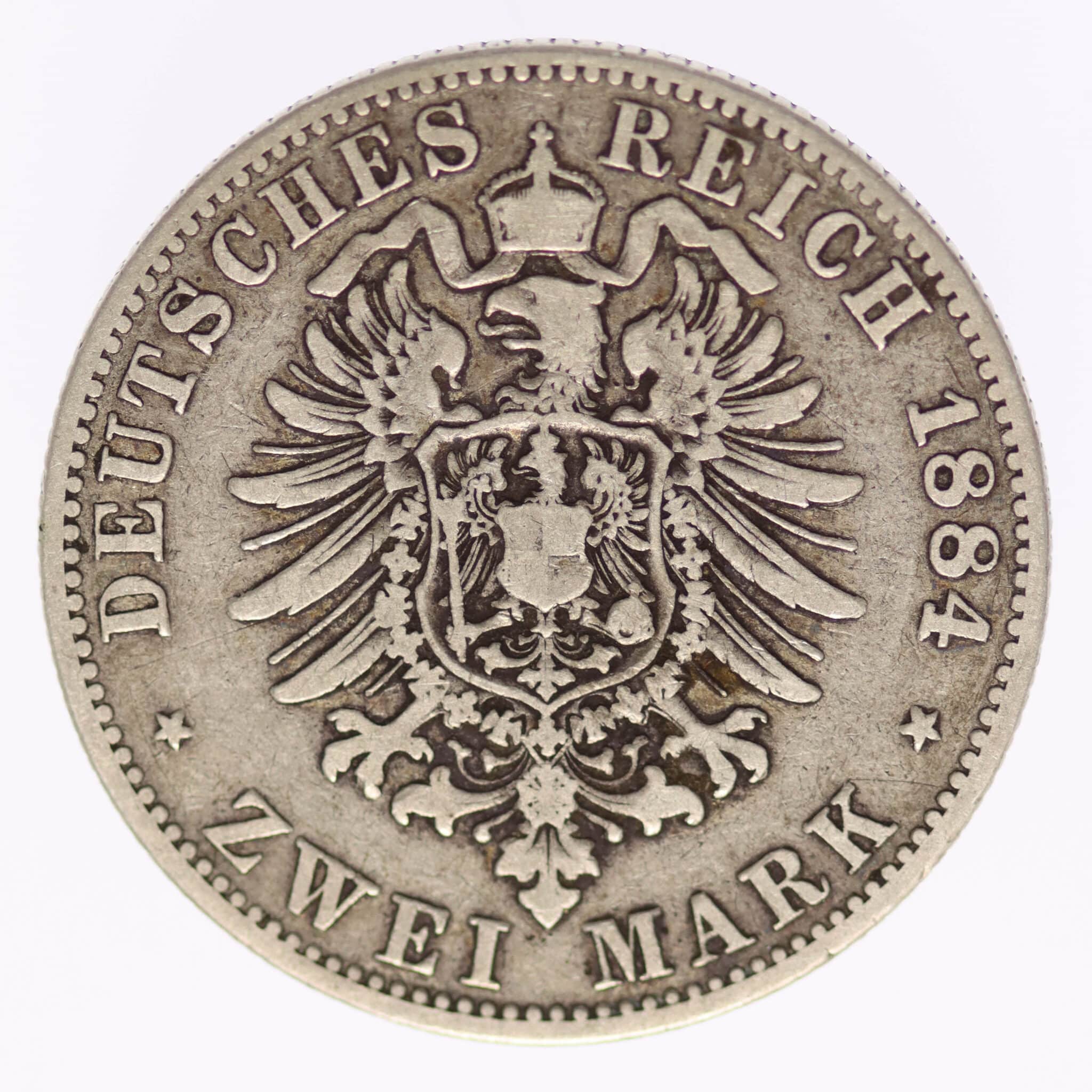 deutsches-kaiserreich-ab-1871-deutsche-silbermuenzen - Reuss jüngere Linie Heinrich XIV. 2 Mark 1884 A