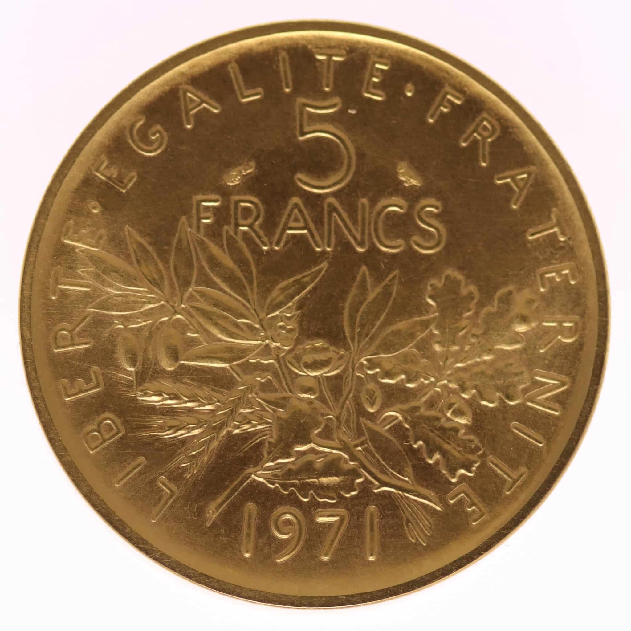 frankreich - Frankreich 5 Francs 1971