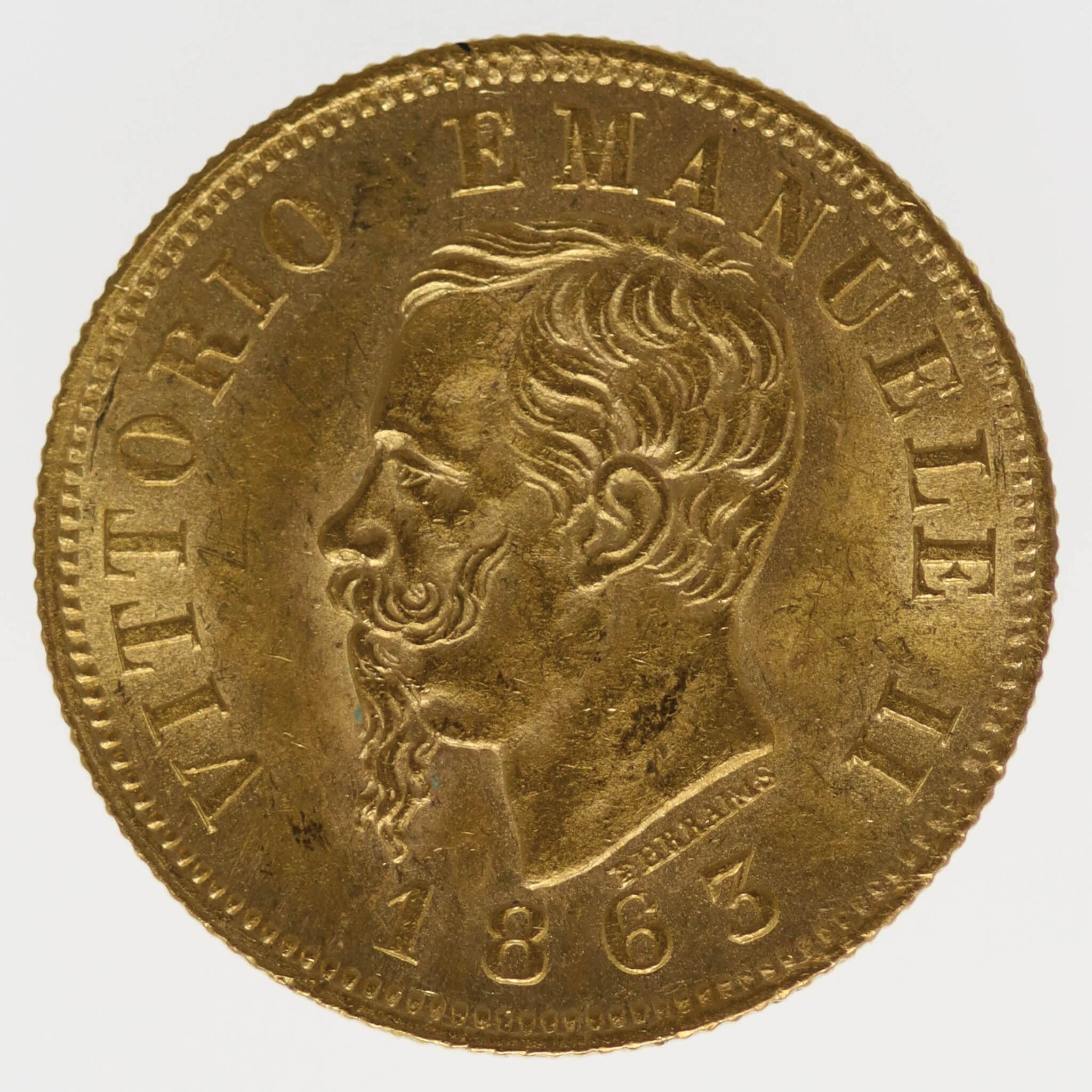 italien - Italien Vittorio Emanuele II. 10 Lire 1863