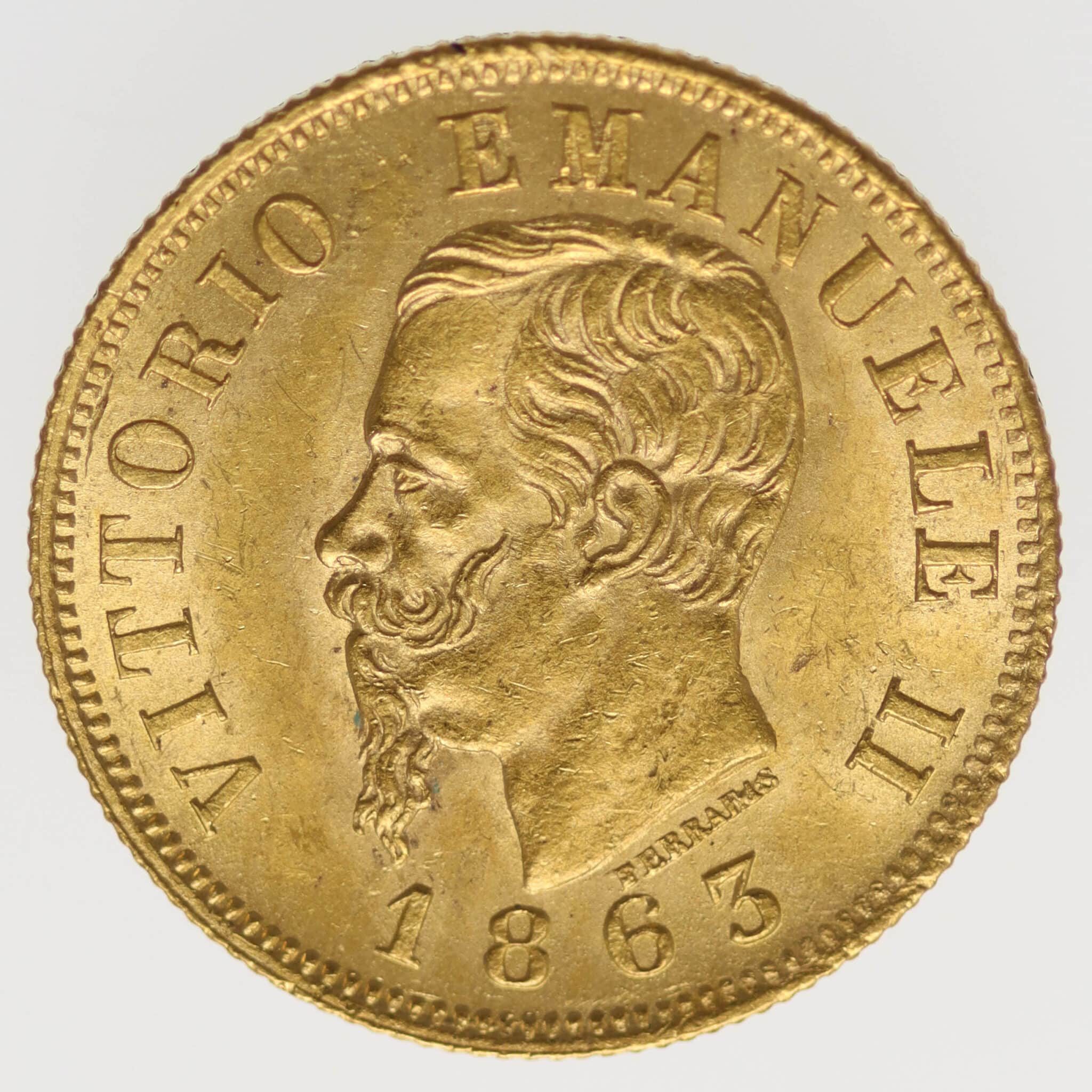 italien - Italien Vittorio Emanuele II. 10 Lire 1863