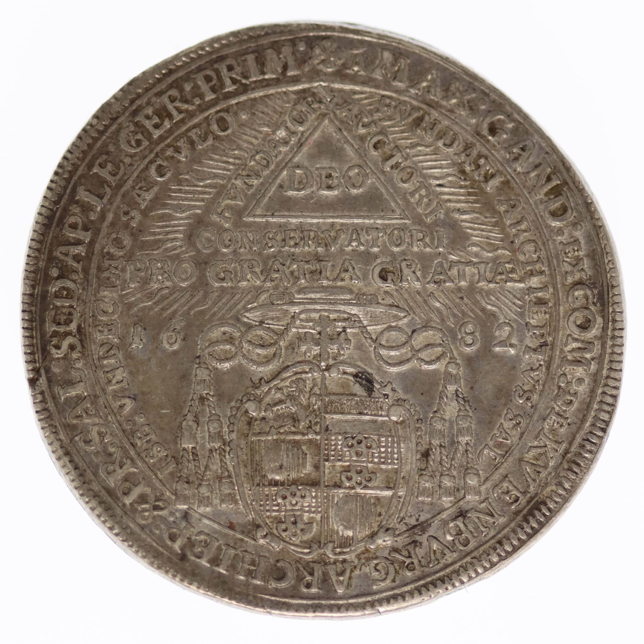 oesterreich-silbermuenzen-uebriges-europa - Österreich Salzburg Maximilian Gandolf von Küenburg 1/2 Reichstaler 1682