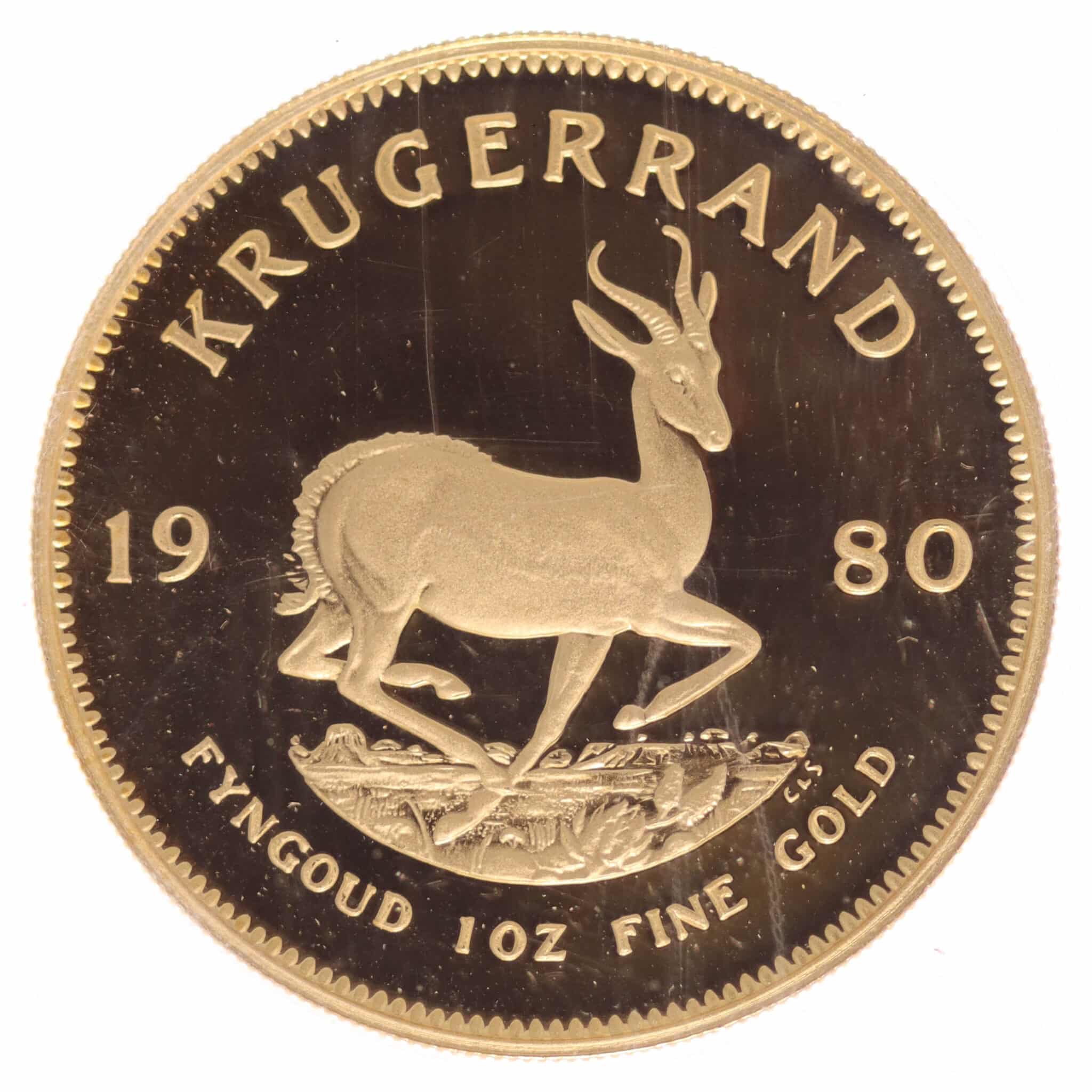 suedafrika - Südafrika Krügerrand 1 Unze 1980 proof