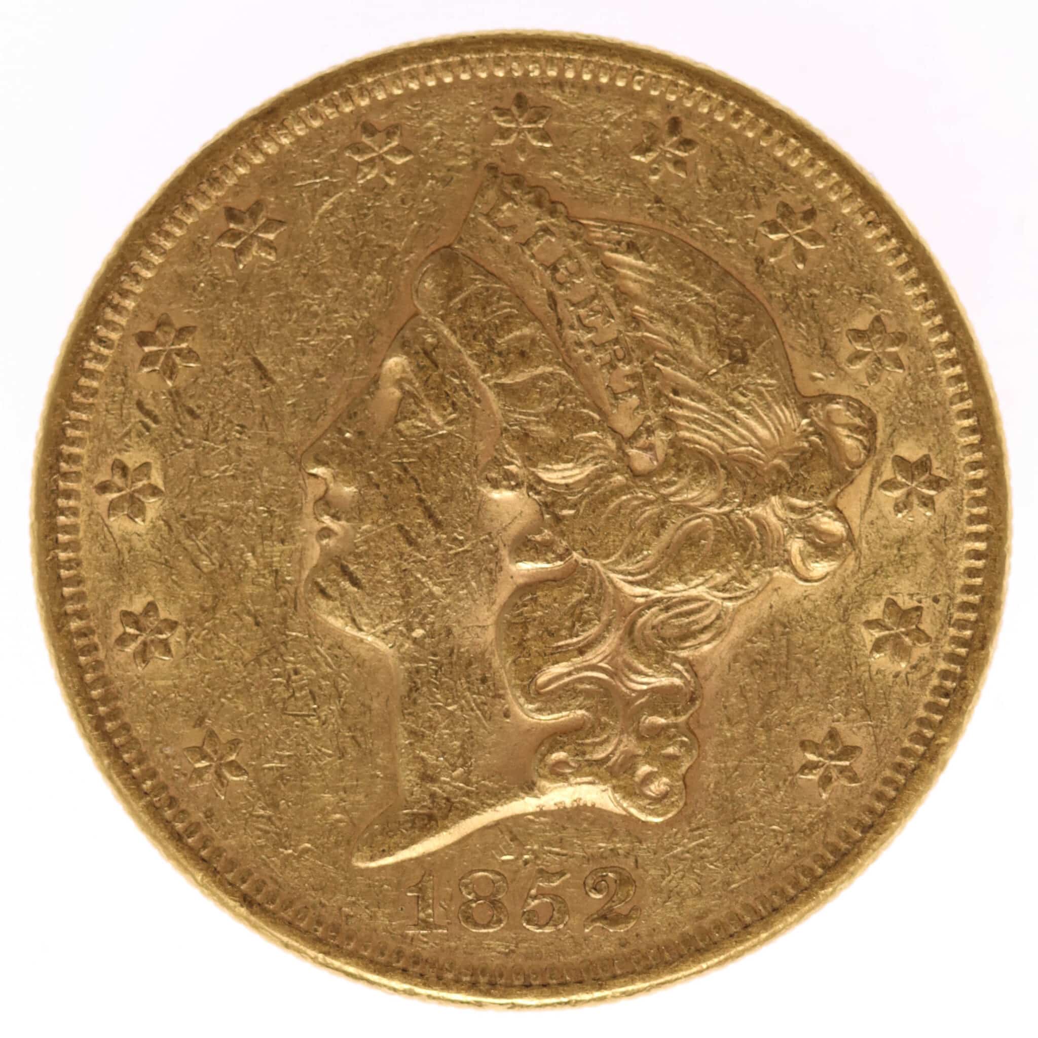 usa - USA 20 Dollars 1852 Liberty / Kopf