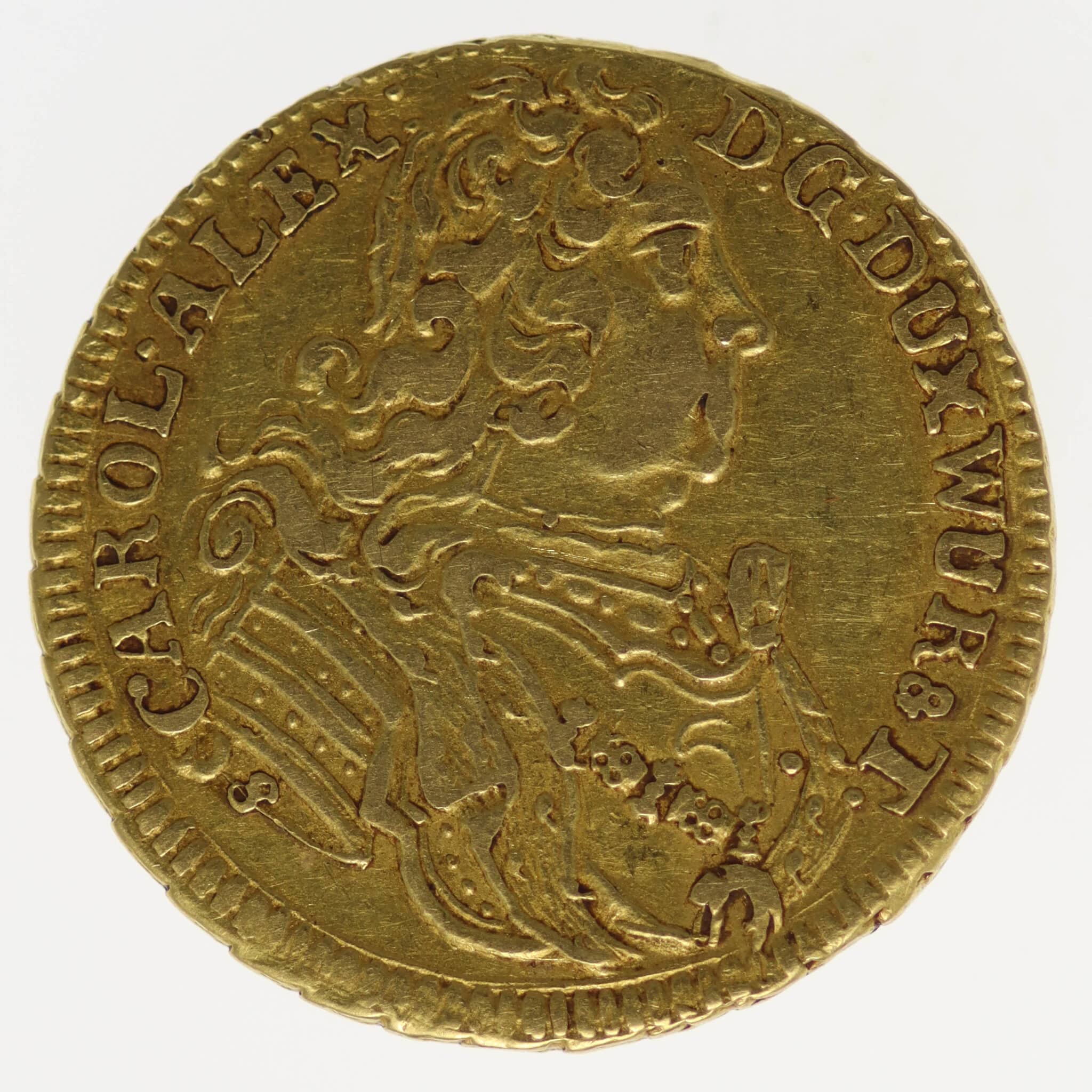 altdeutschland - Württemberg Karl Alexander 1/2 Karolin 1735