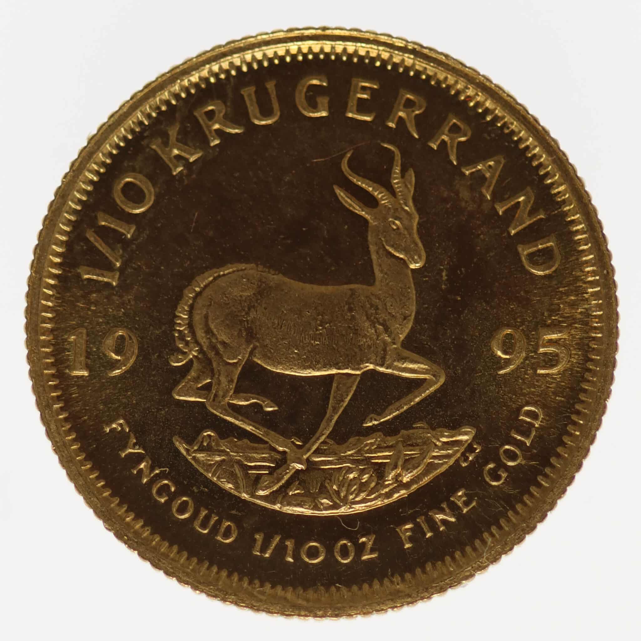 suedafrika - Südafrika Krügerrand 1/10 Unze 1995