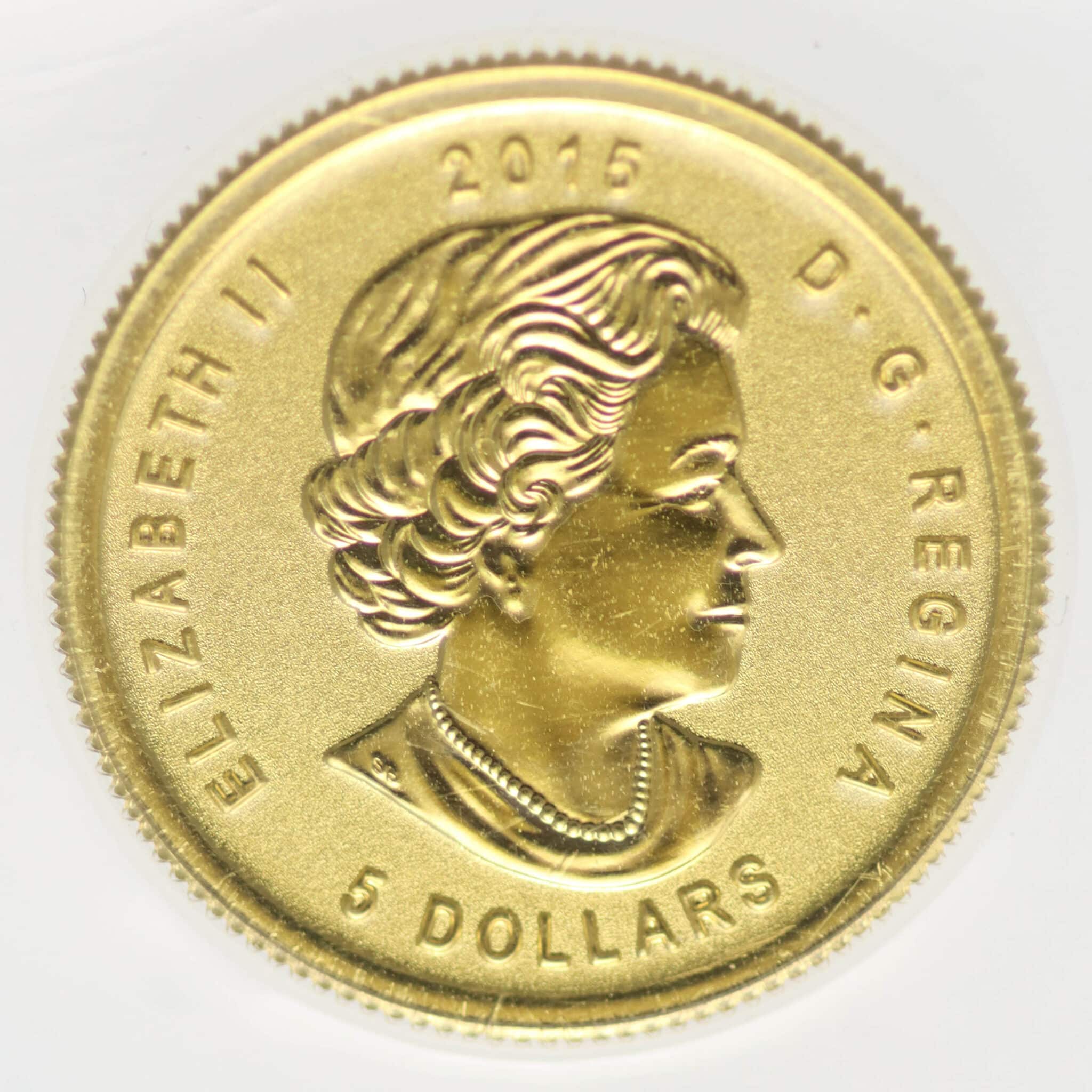 kanada - Kanada 5 Dollars 2015 Maple Leaf 1/10 OZ