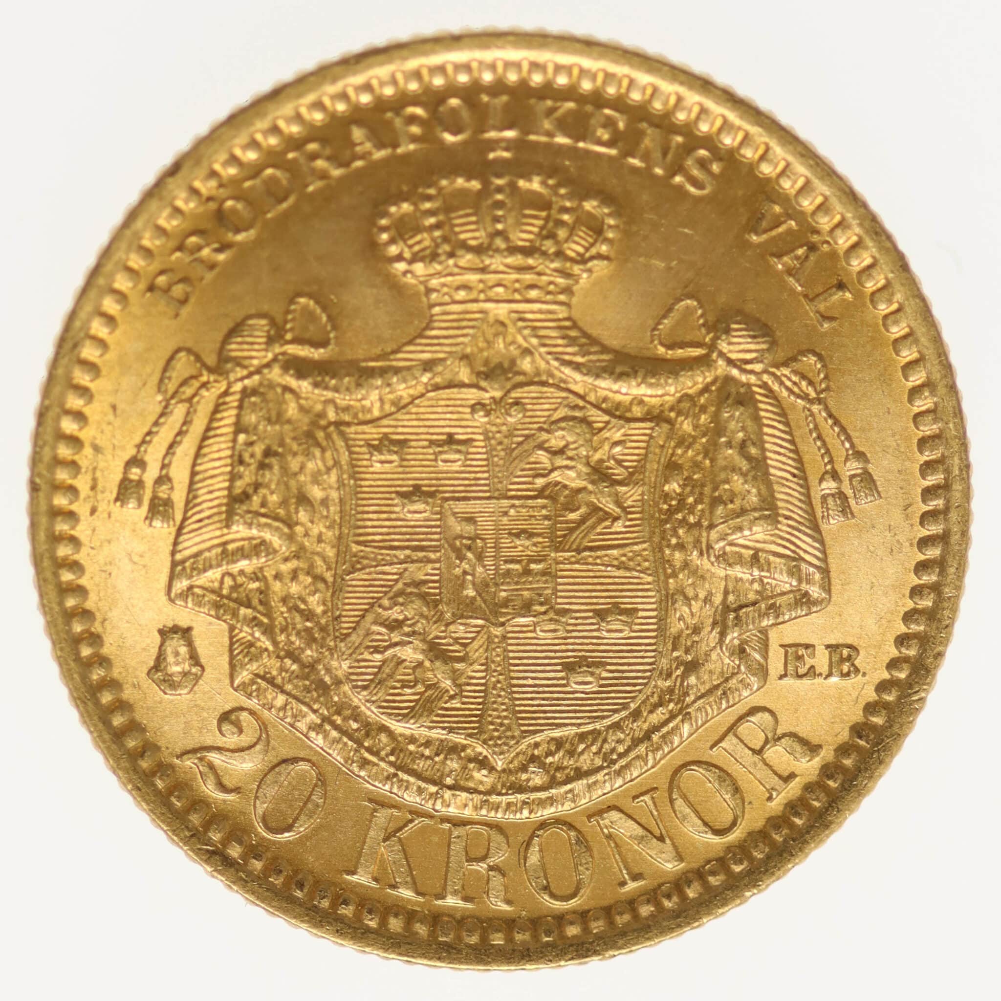 schweden - Schweden Oskar II. 20 Kronen 1889 E.B.