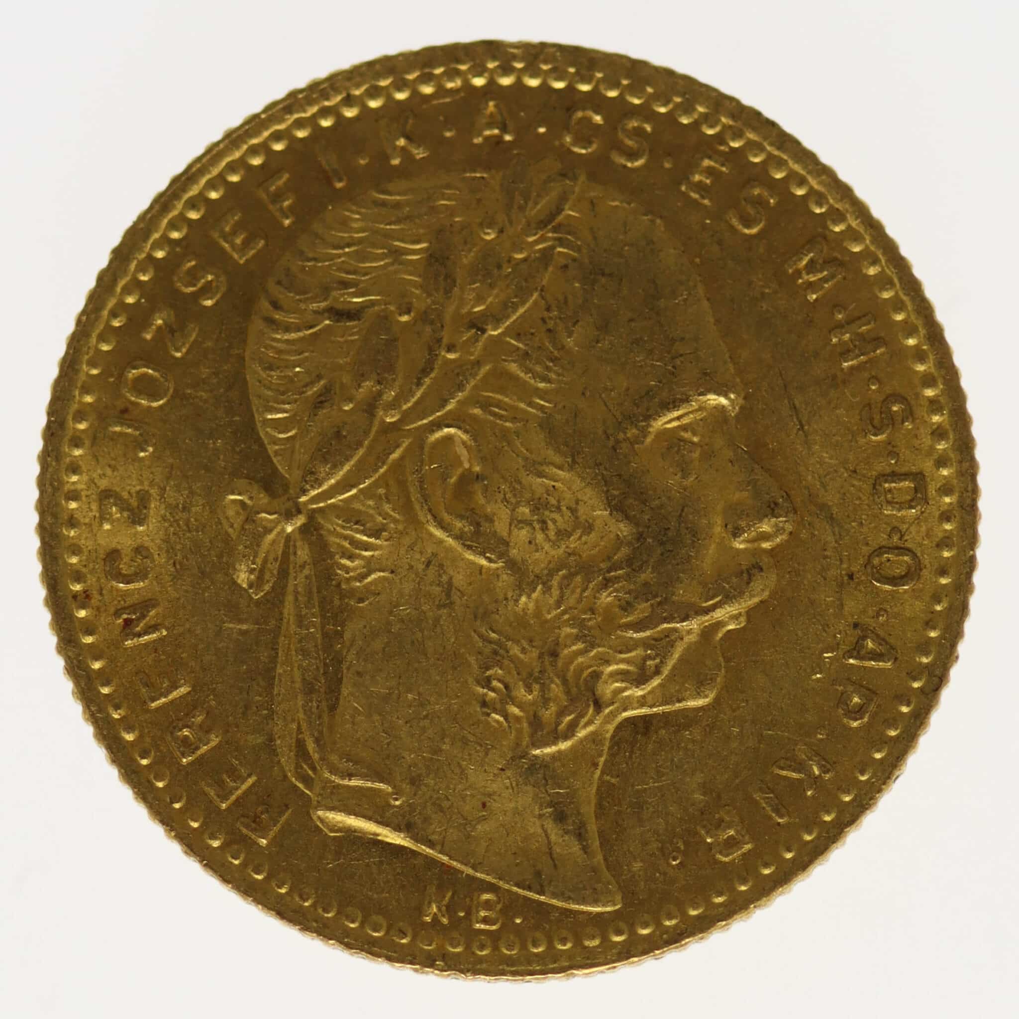 ungarn, oesterreich - Österreich Kaiserreich Franz Joseph I. 8 Forint 1887 KB