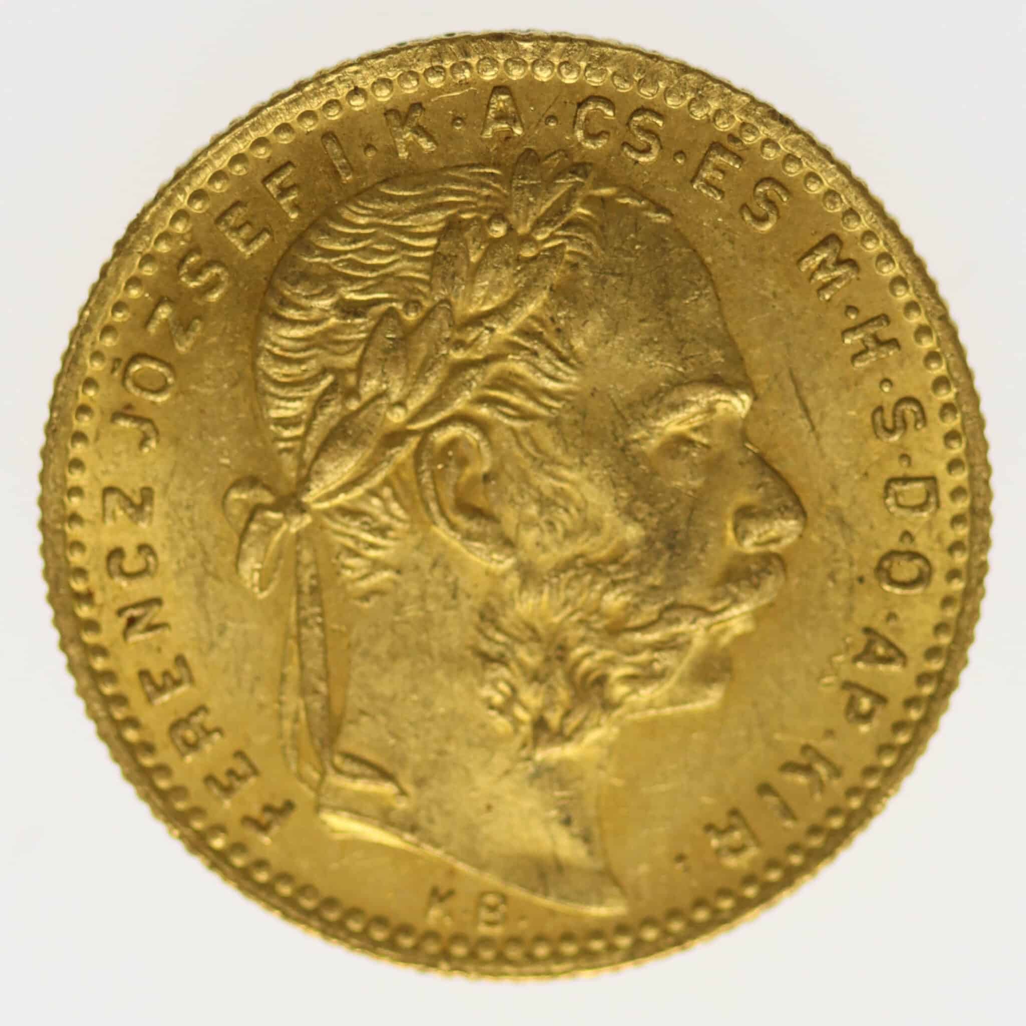 ungarn, oesterreich - Österreich Kaiserreich Franz Joseph I. 8 Forint 1887 KB