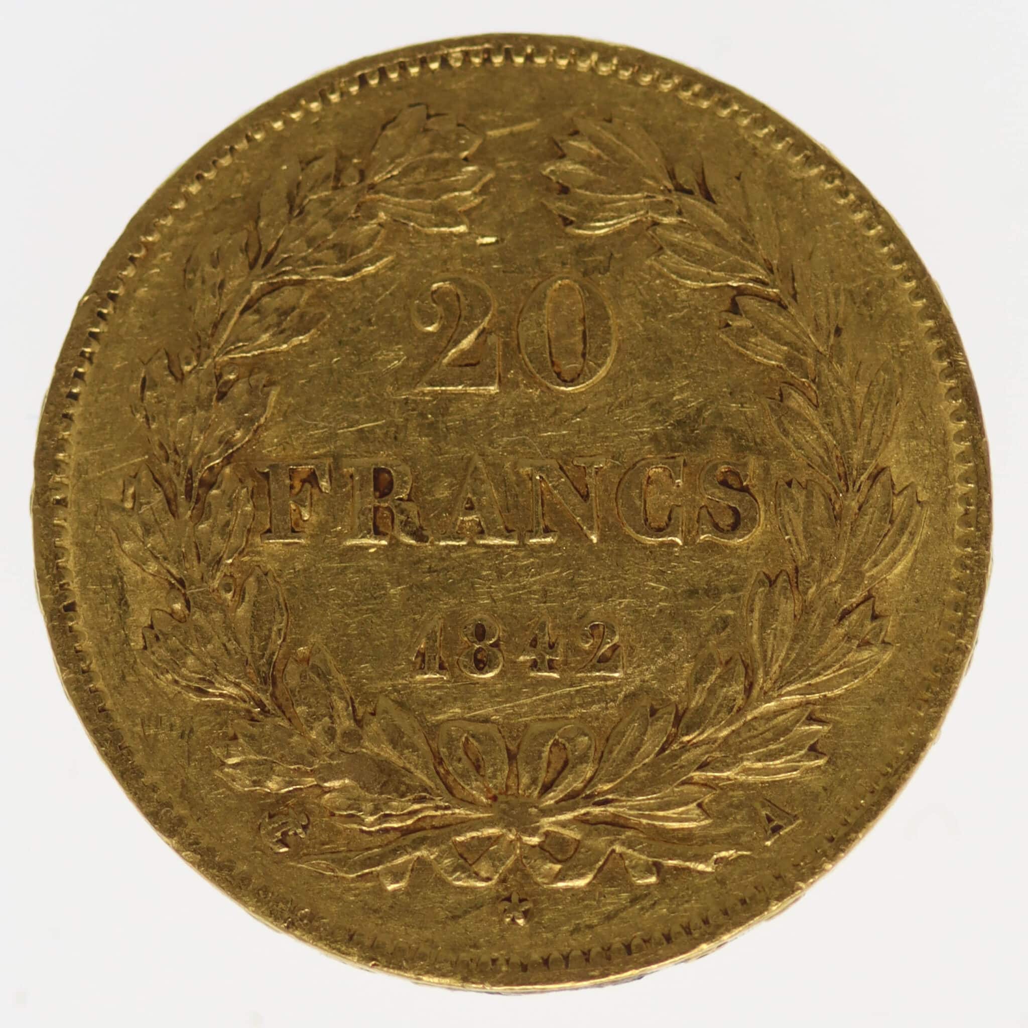 frankreich - Frankreich Louis Philippe I. 20 Francs 1842 A