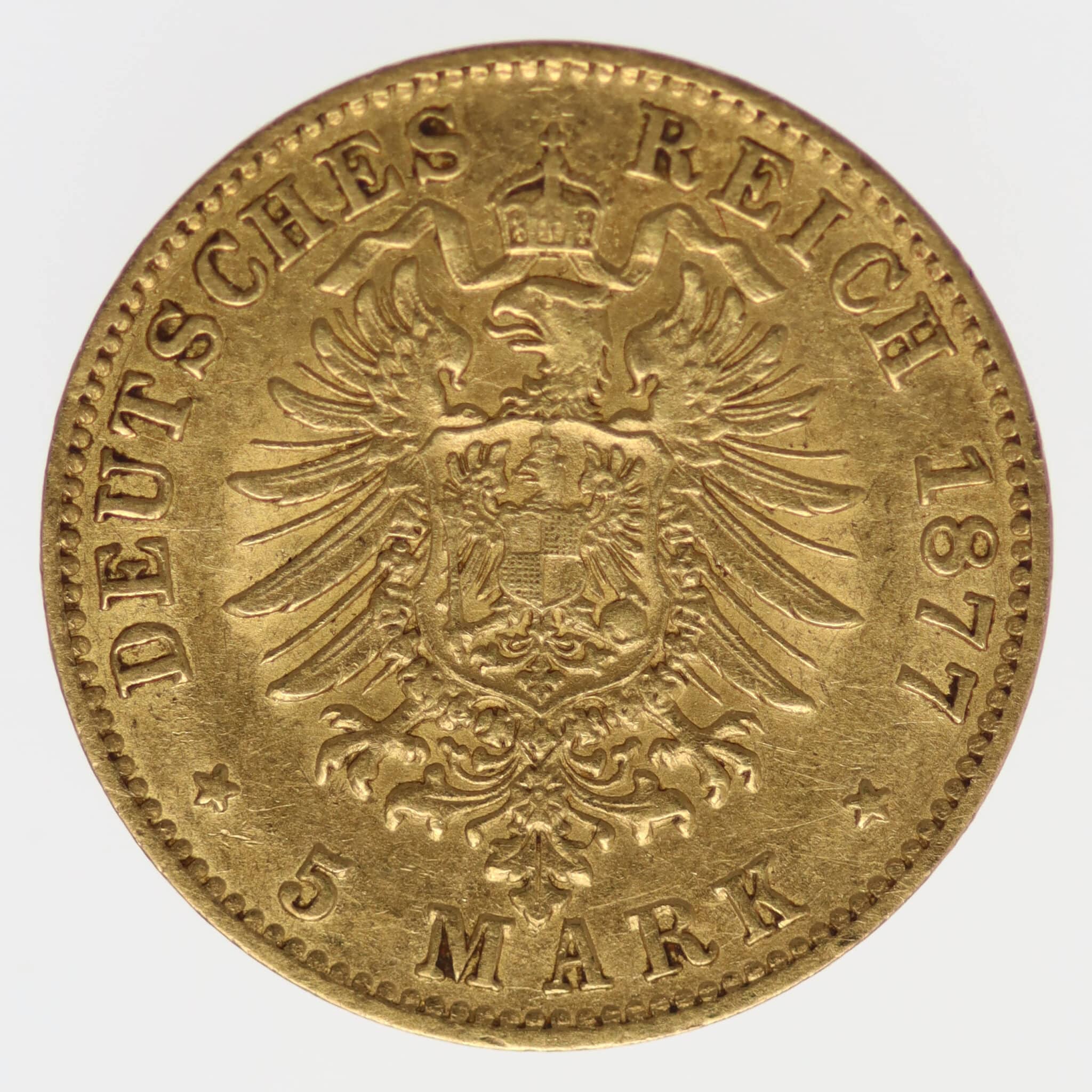 deutsches-kaiserreich-ab-1871 - Preussen Wilhelm I. 5 Mark 1877 C