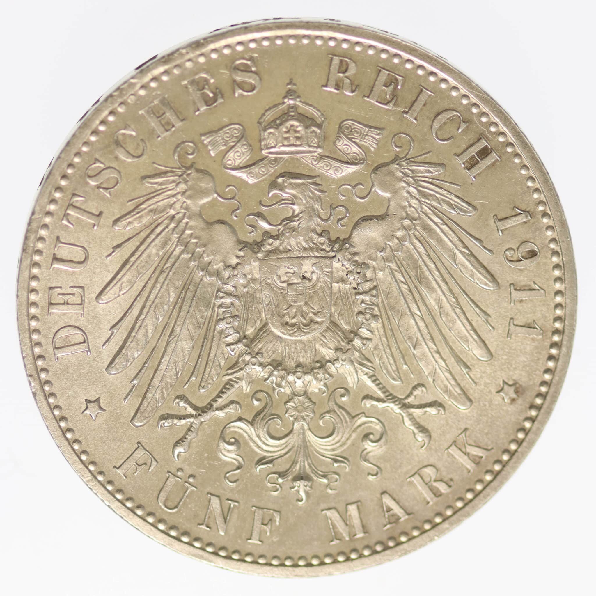 deutsches-kaiserreich-ab-1871-deutsche-silbermuenzen - Bayern Luitpold 5 Mark 1911