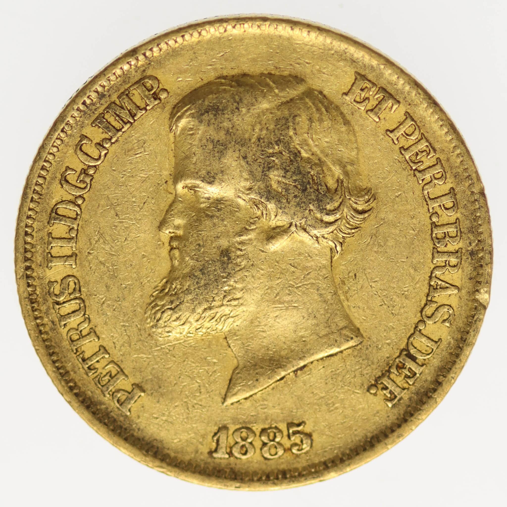 brasilien - Brasilien Pedro II. 10.000 Reis 1885