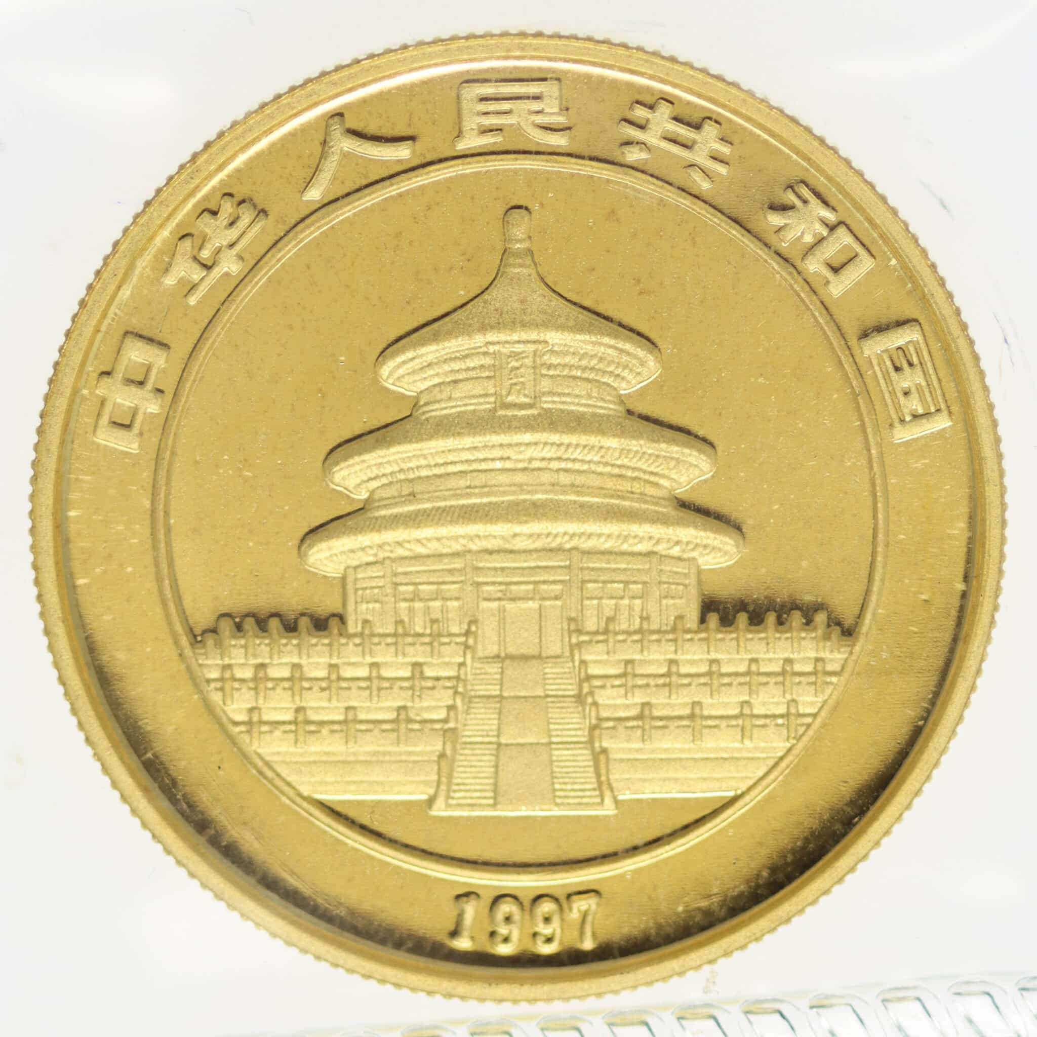 china - China 100 Yuan 1997 Panda Unze