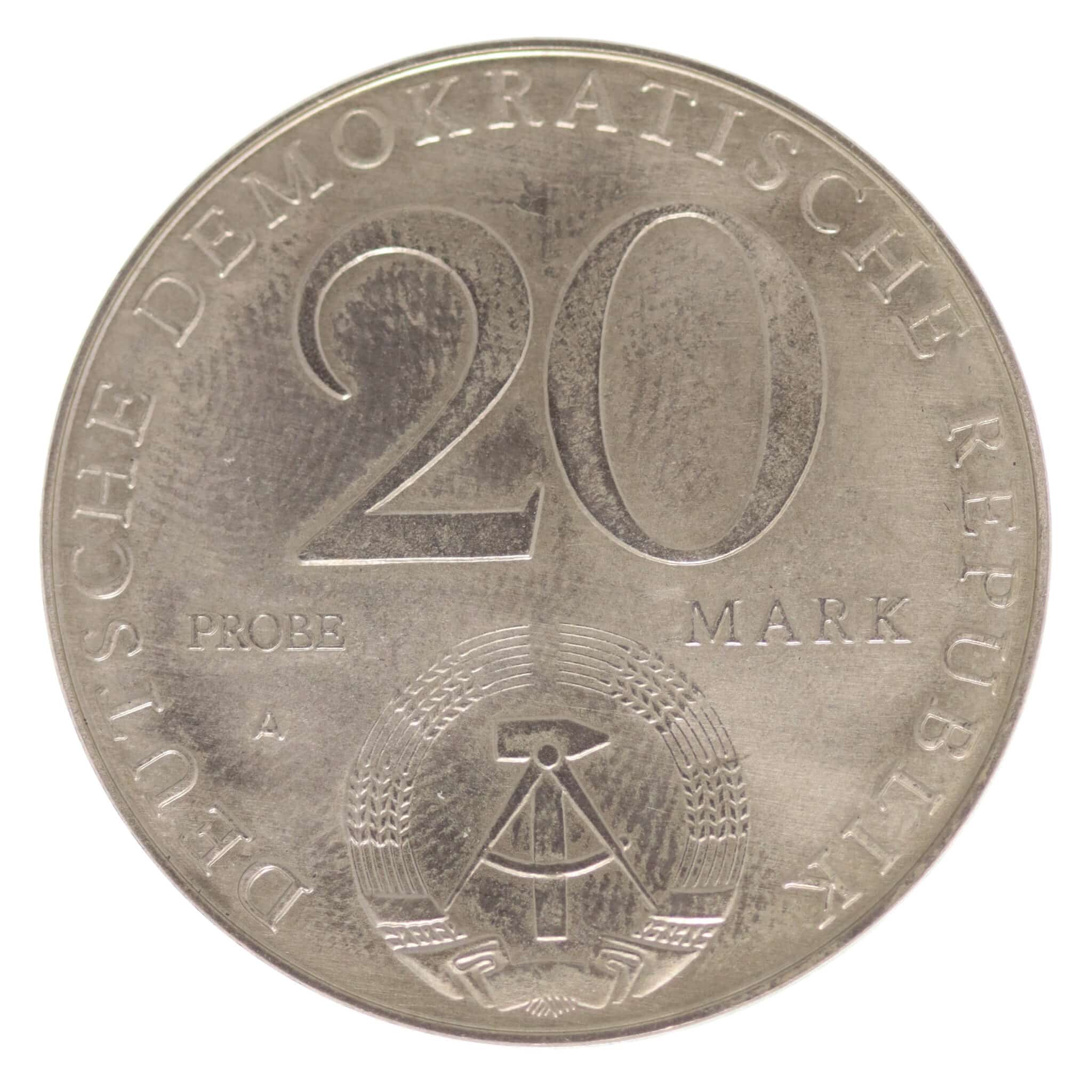ddr-deutsche-silbermuenzen - DDR 20 Mark 1979 Probe